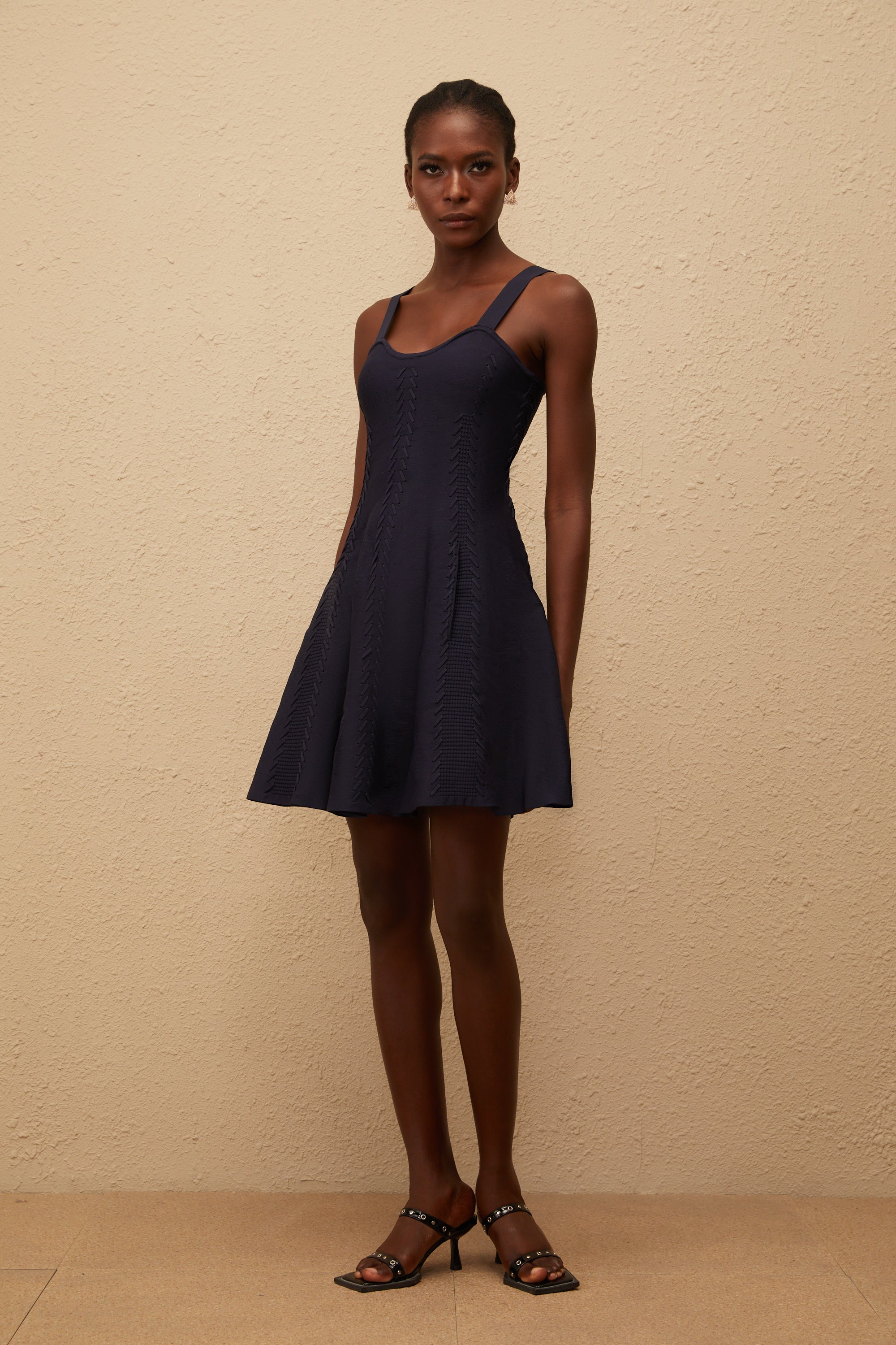 Melusine Blue Braided Knit Dress