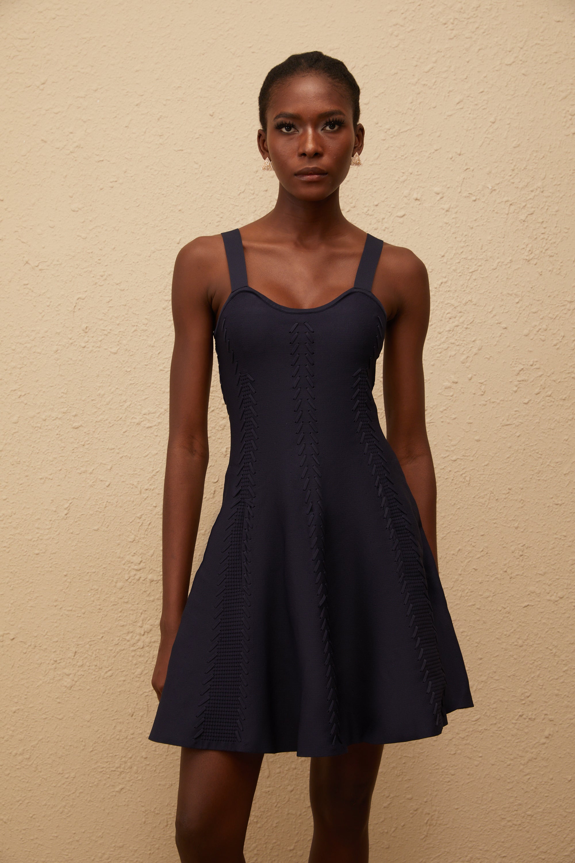 Melusine Blue Braided Knit Dress