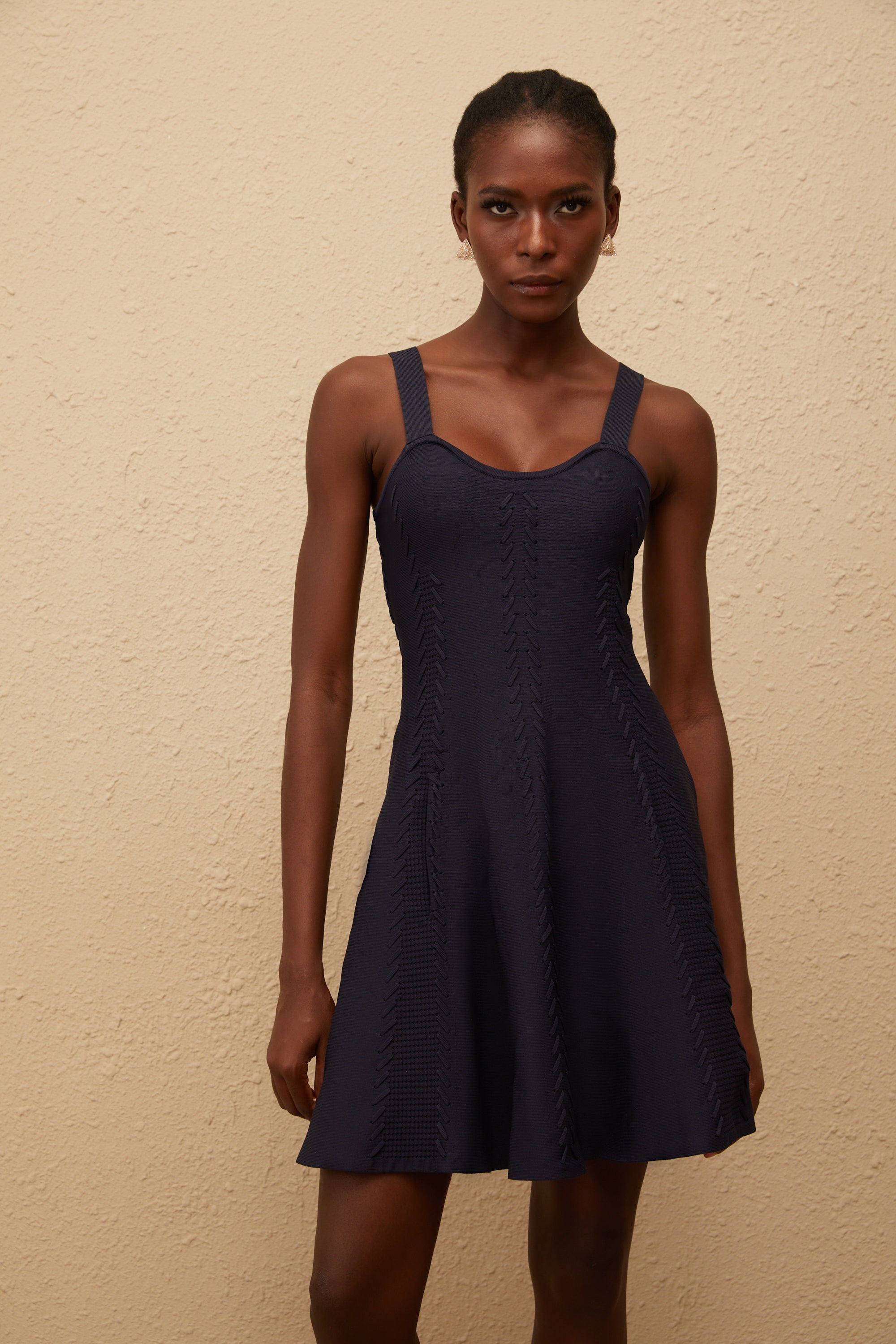 Melusine Blue Braided Knit Dress