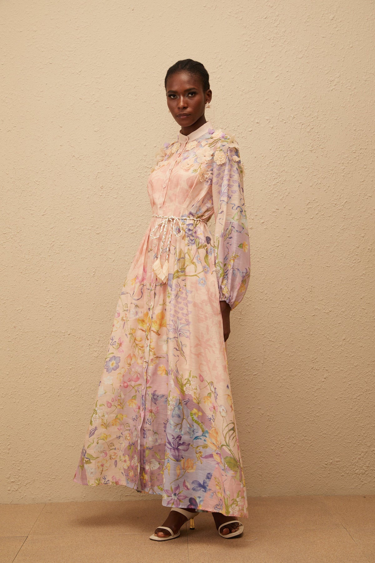 Delphine Pink Floral Print Maxi Dress (Final Sale-US Only)