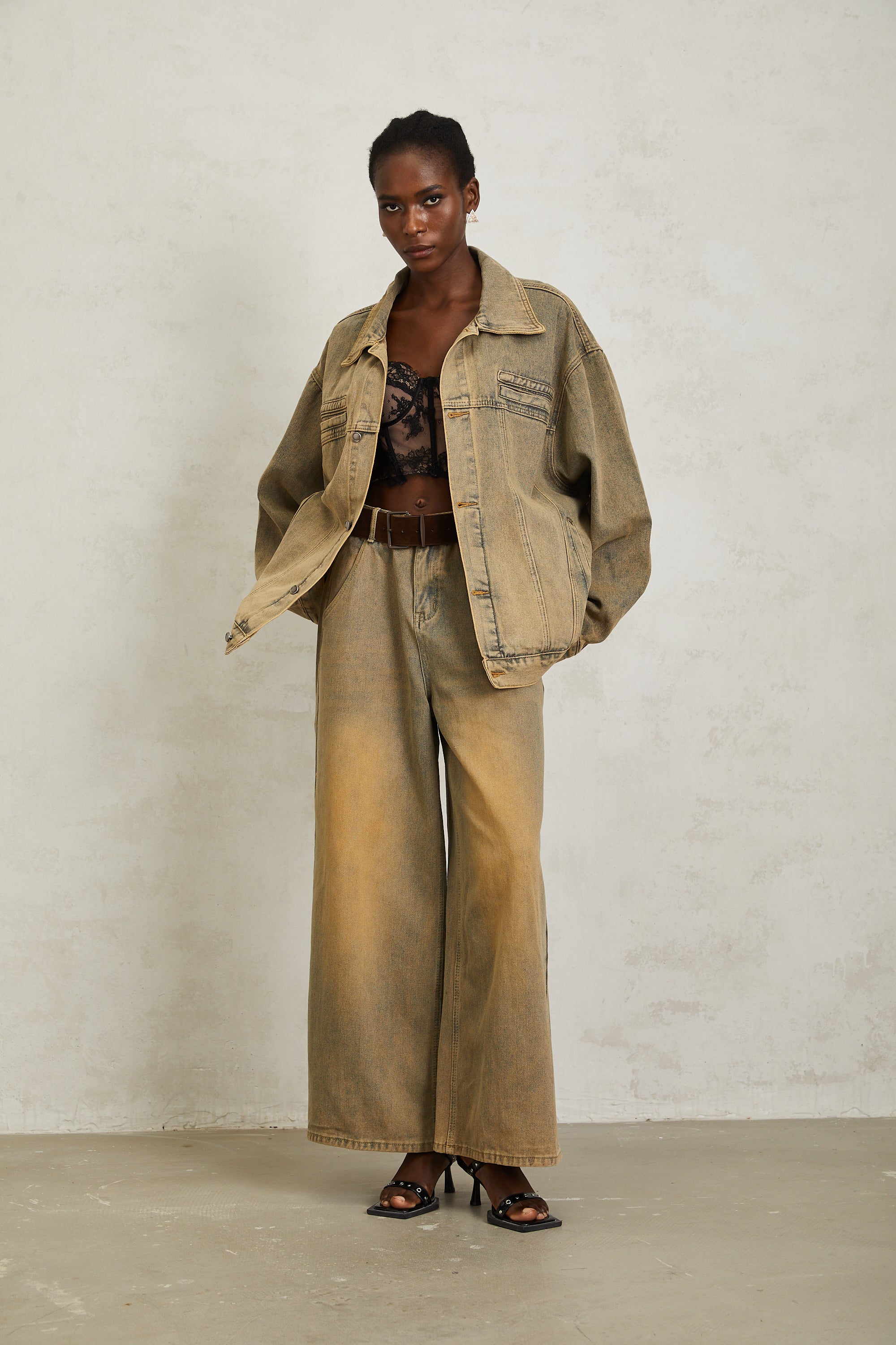 Loanne Light Blue Faded Denim Jacket (Final Sale)