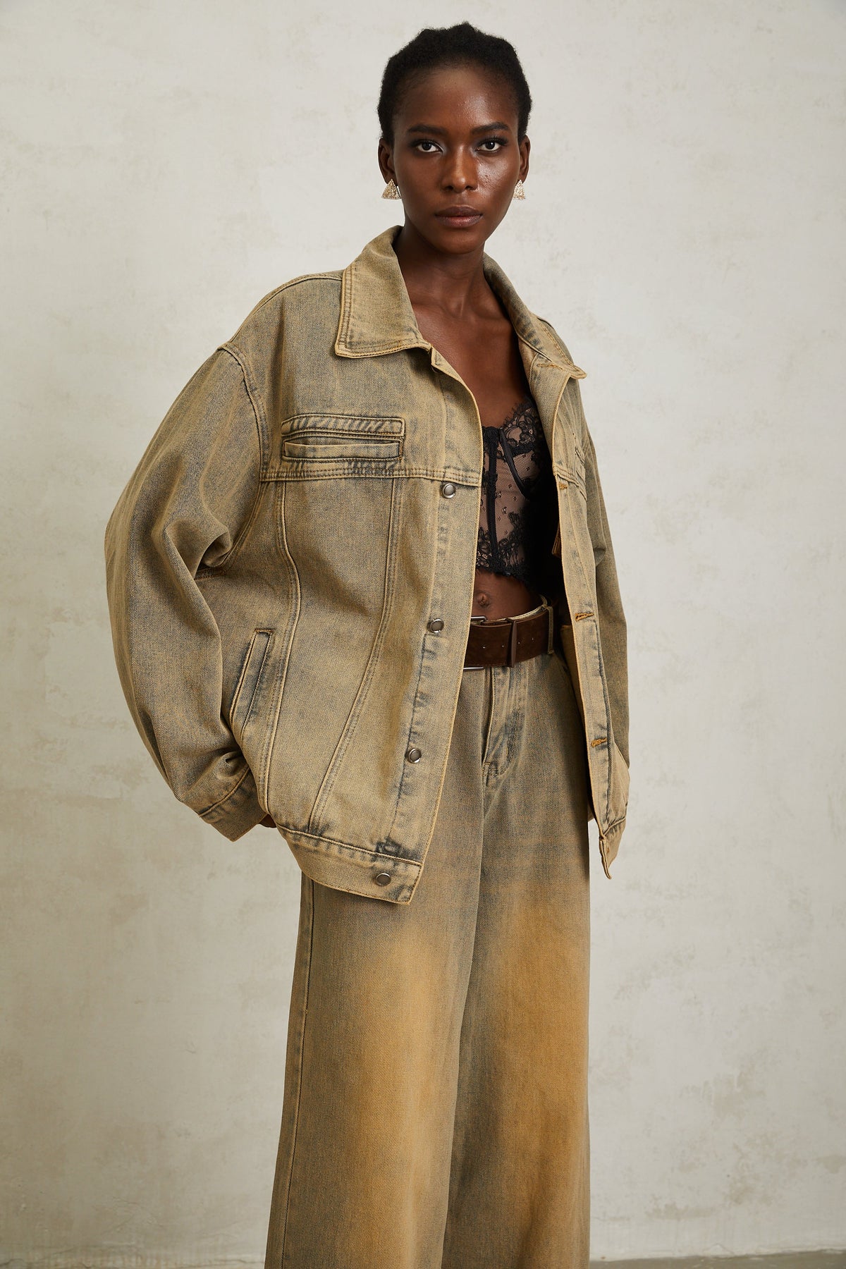 Loanne Light Blue Faded Denim Jacket (Final Sale)