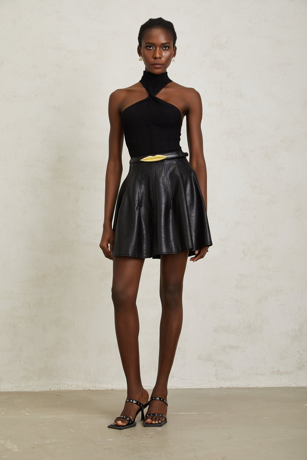 Kyliegh Black A-Line Mini Skirt (Final Sale-US Only)