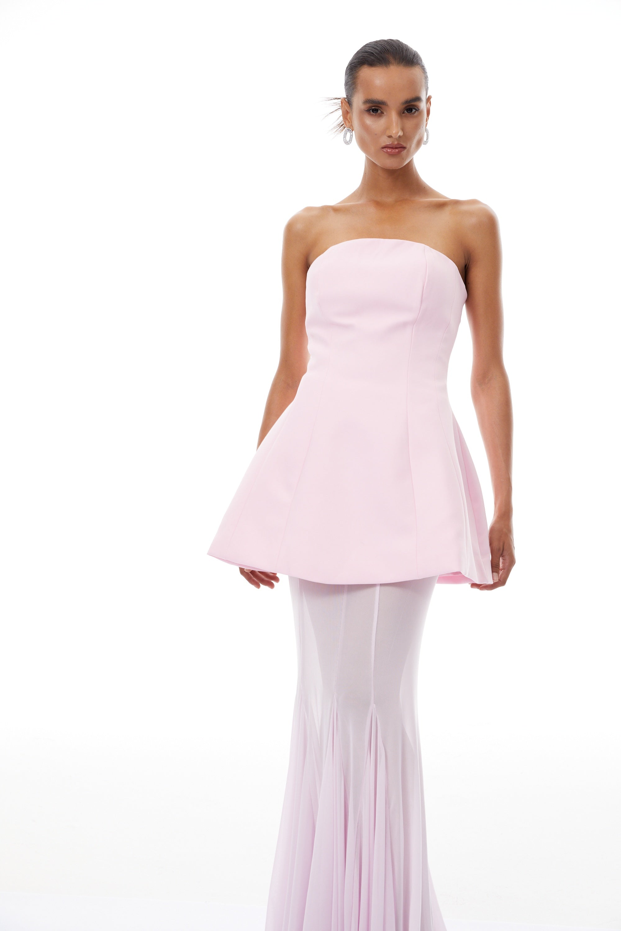 Mélanie Pink Corset Dress & Mesh Skirt Set