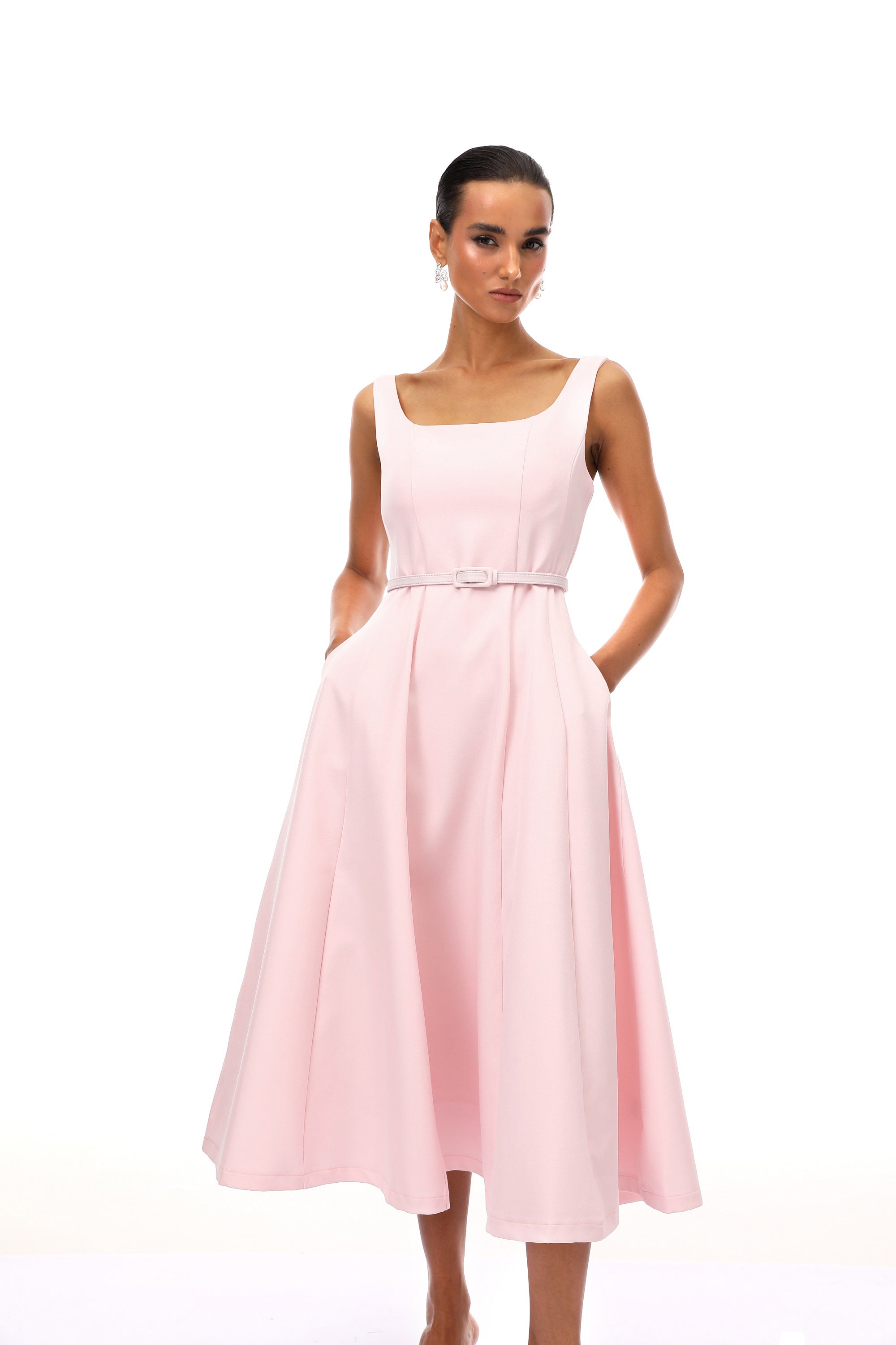 Valéria Pink Crystal Embellished Jacket & Dress Set