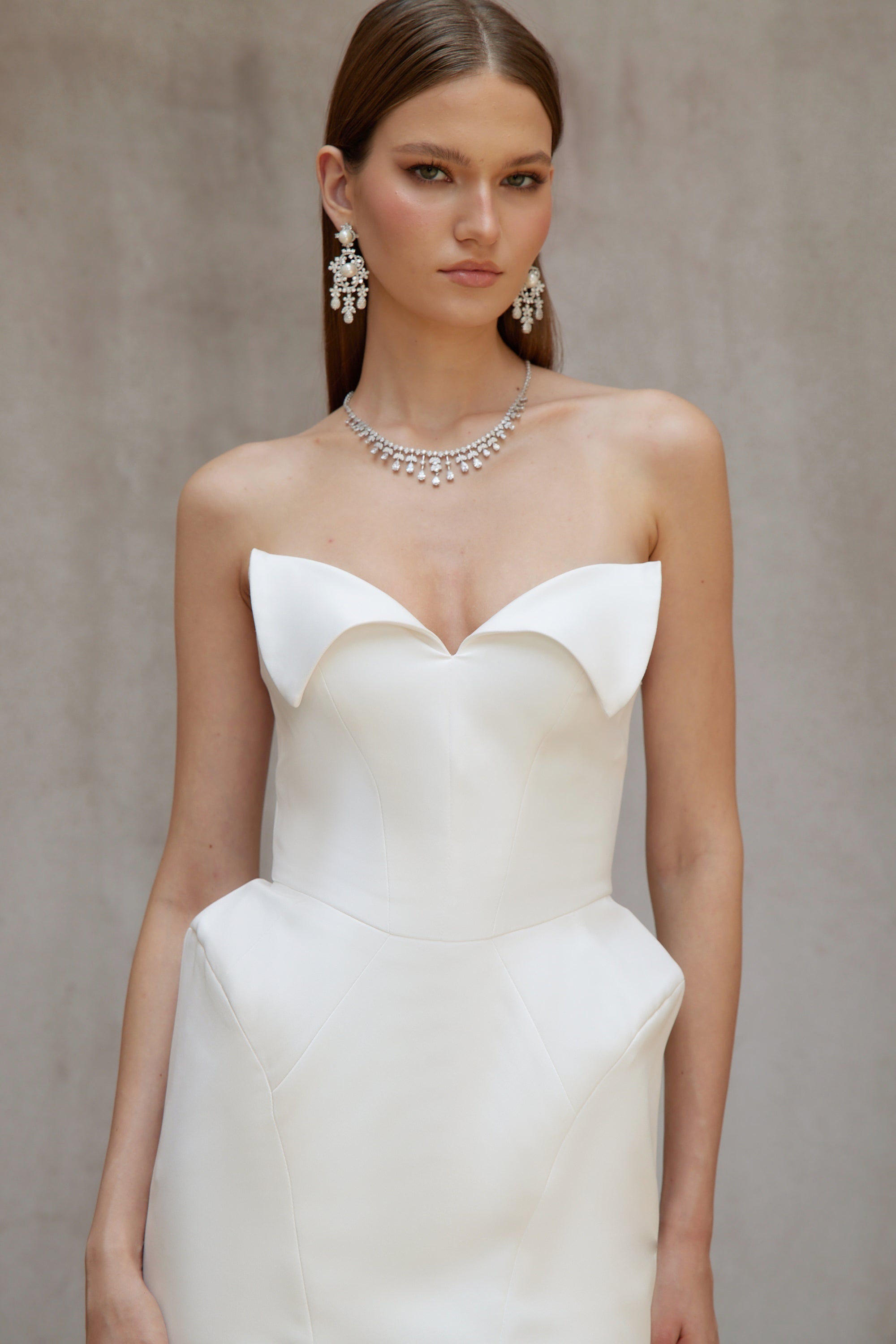 Alba White Barrel Waist Corset Mini Dress