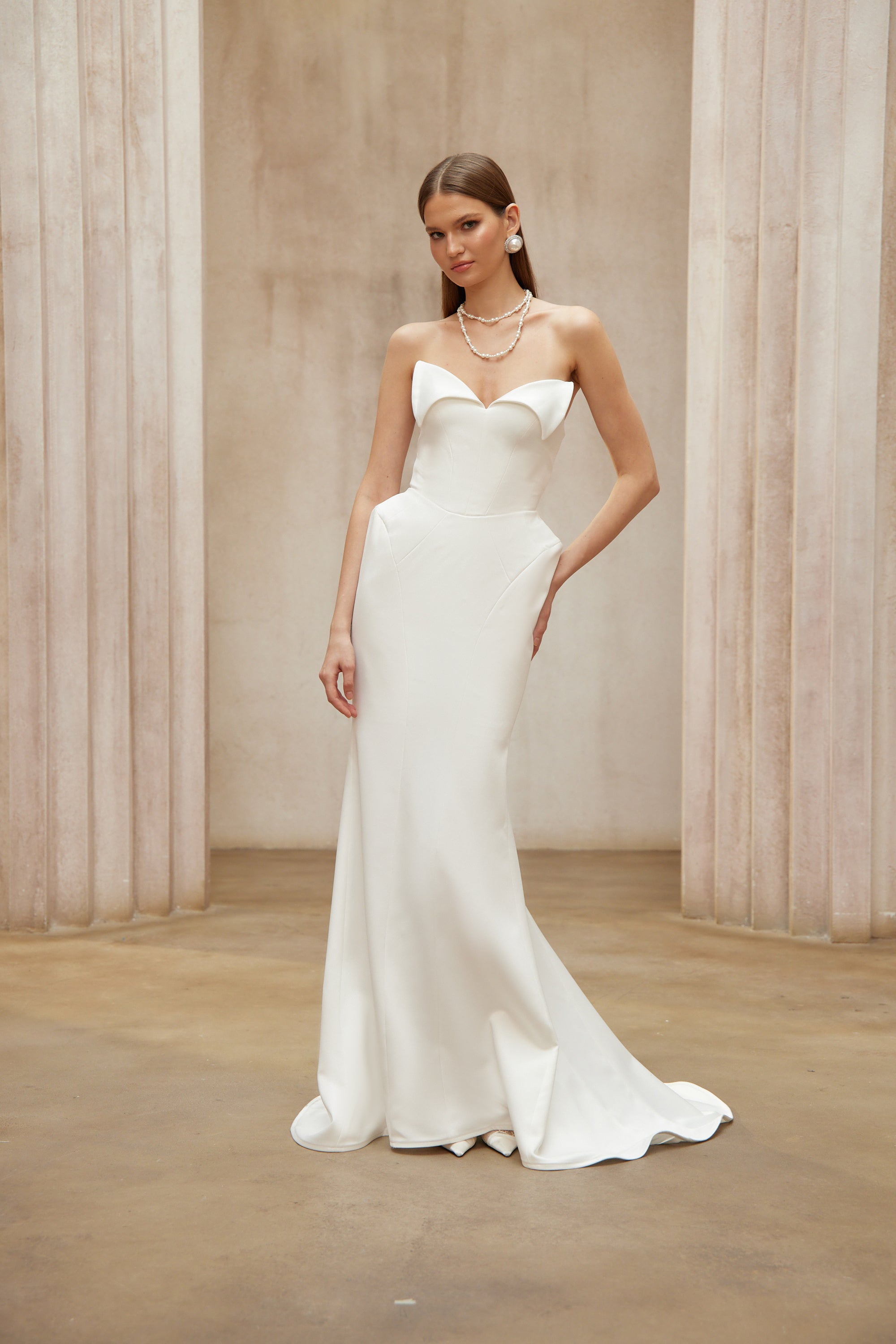 Alba White Barrel Waist Corset Maxi Dress (Final Sale-US Only)