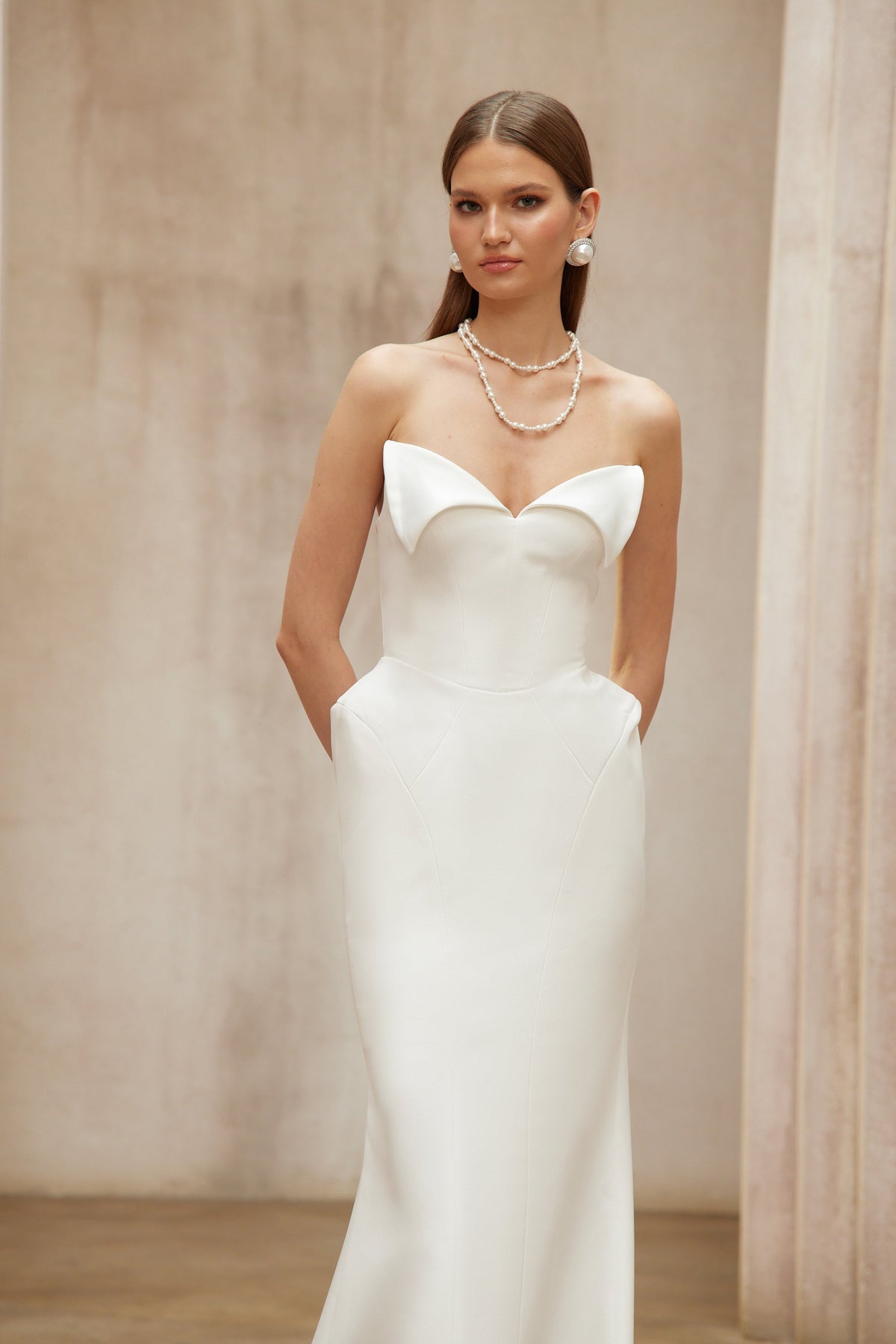 Alba White Barrel Waist Corset Maxi Dress (Final Sale-US Only)