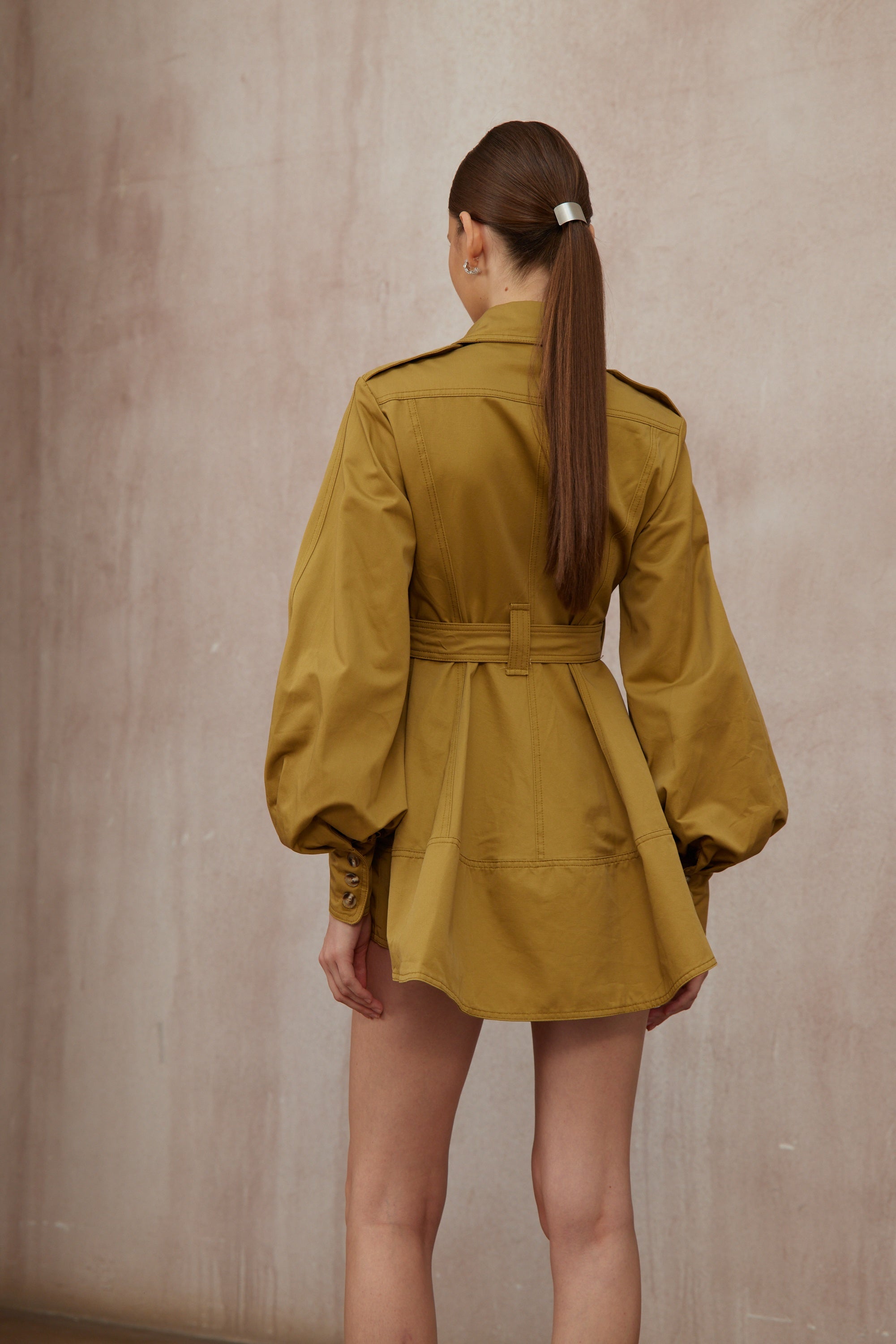 Madeline Ginger Belted Cargo Mini Dress (Final Sale-US Only)