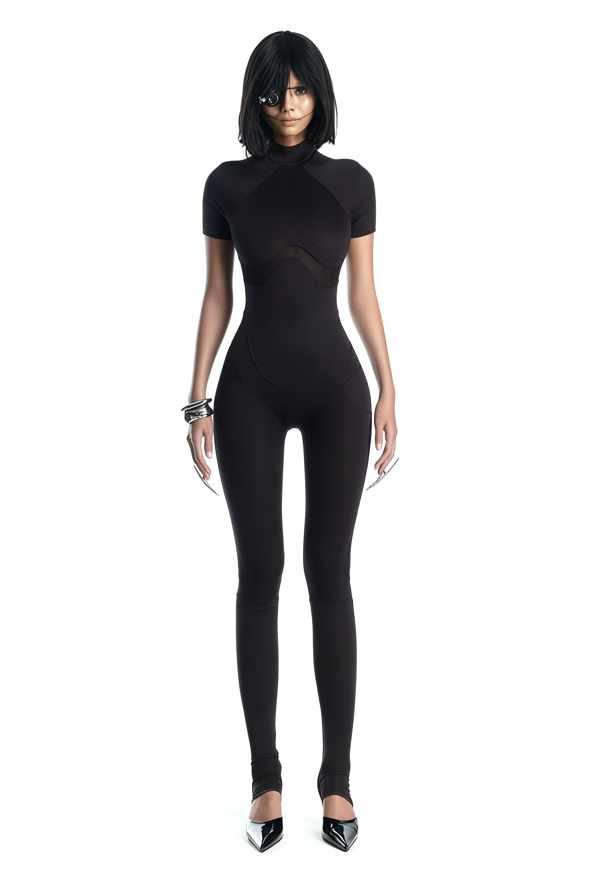 Zéro Black Short Sleeve Catsuit (Final Sale)
