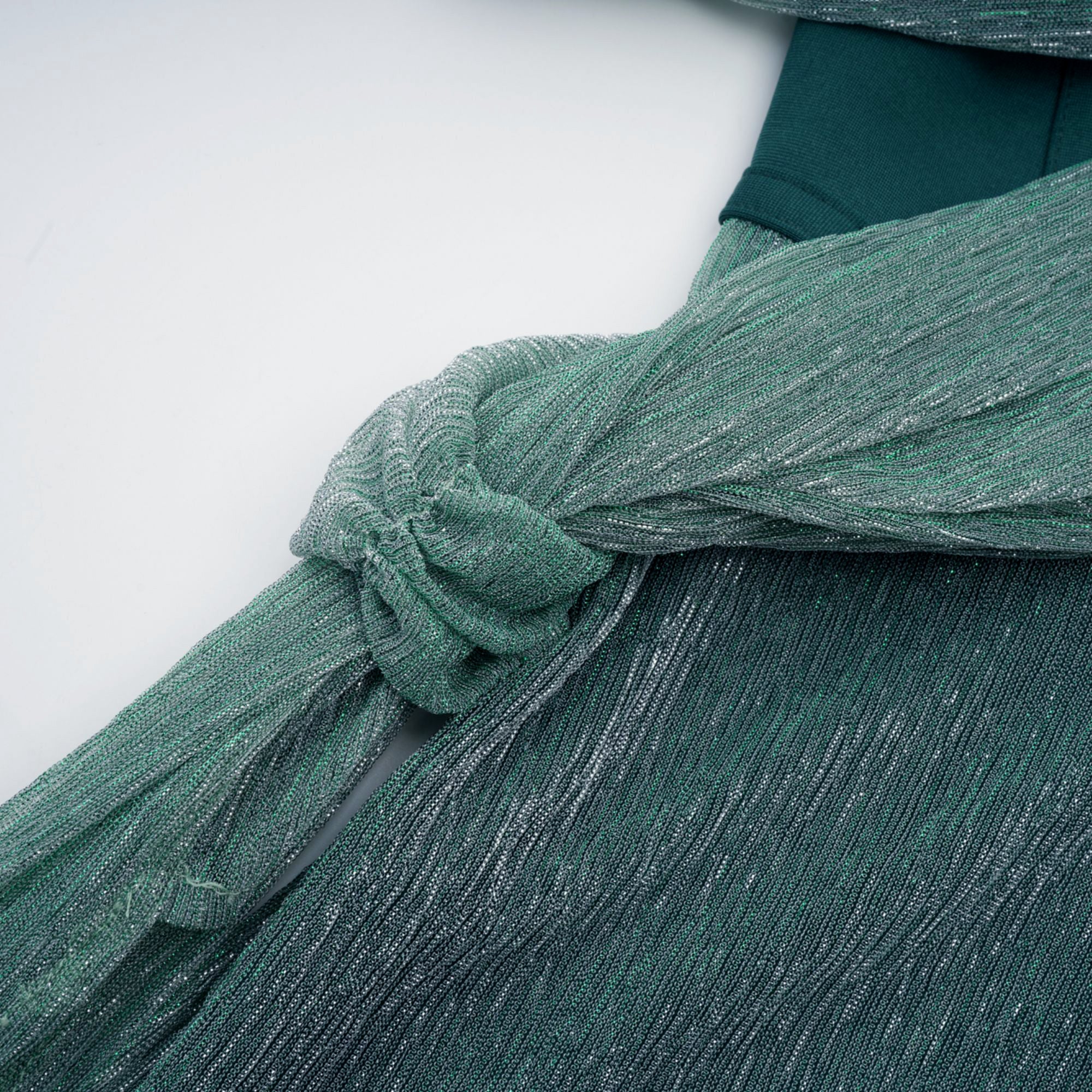 Delphine green ribbon-design corset maxi dress (Final Sale-US Only)