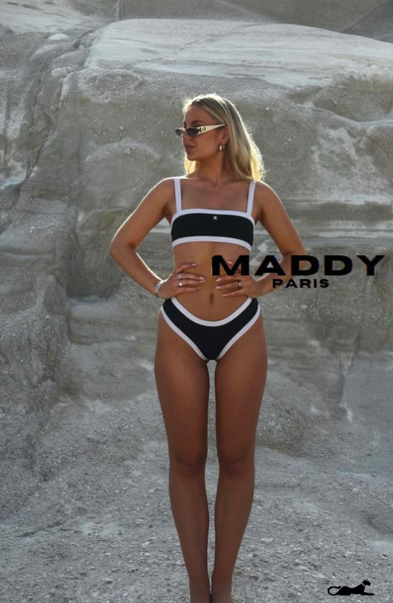 CHANTELLE RIBBED STRETCH BIKINI SET – BLACK