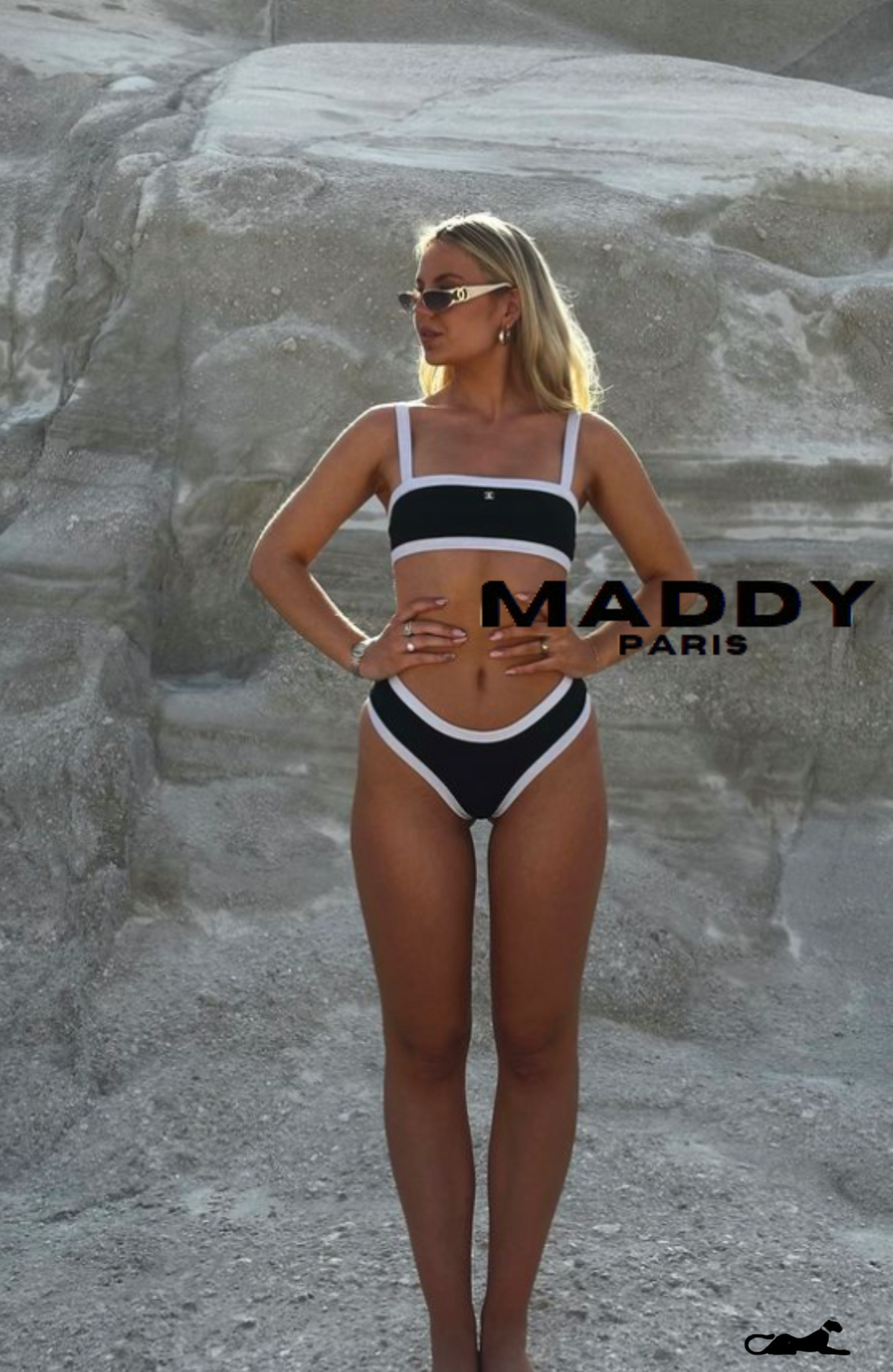 CHANTELLE RIBBED STRETCH BIKINI SET – BLACK