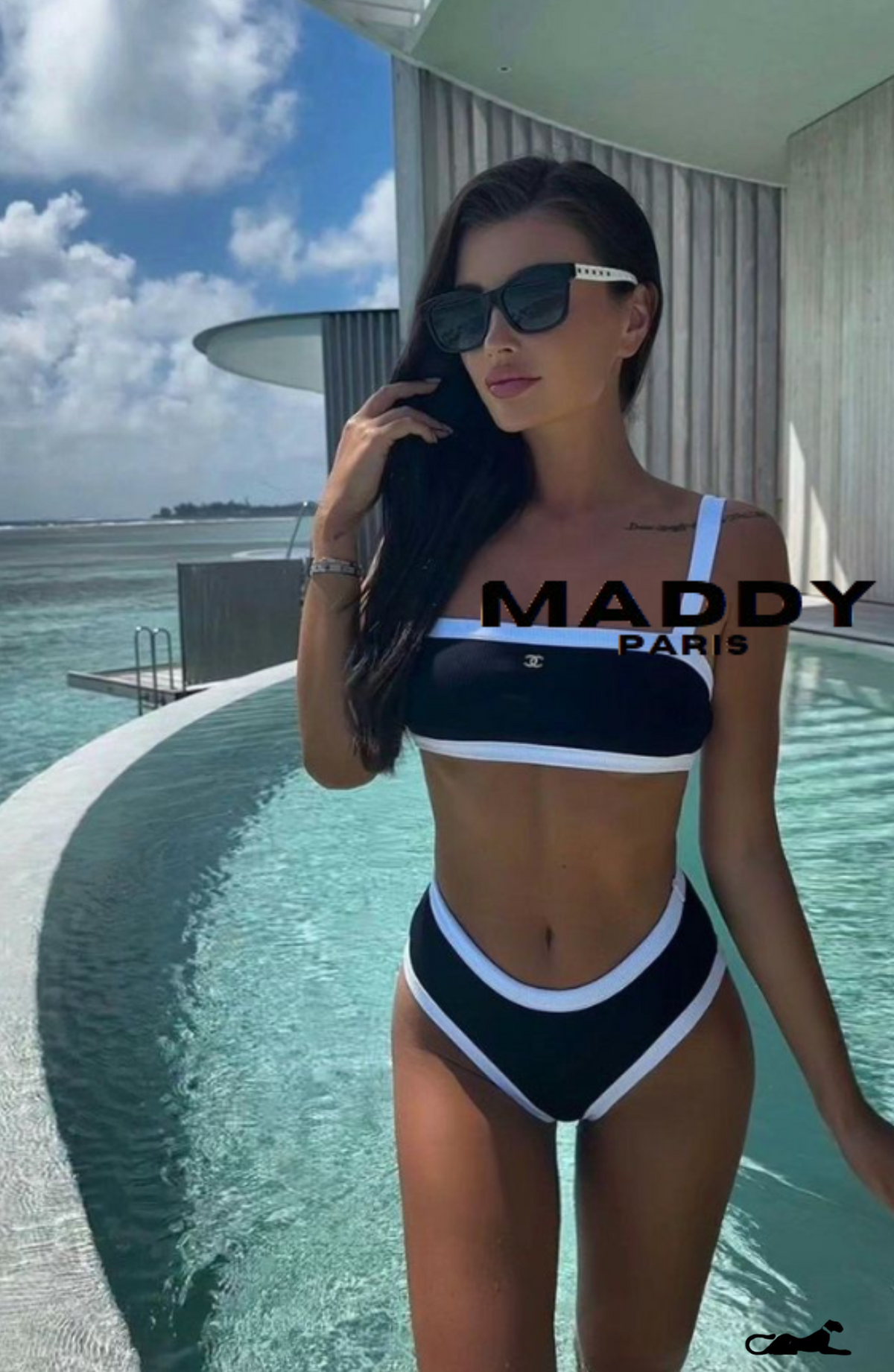 CHANTELLE RIBBED STRETCH BIKINI SET – BLACK