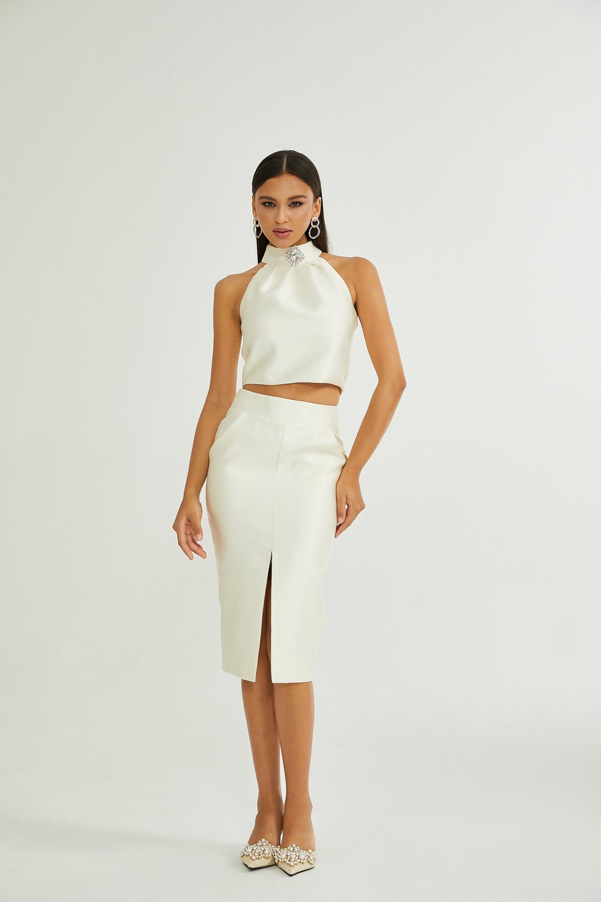 Manon white top & skirt matching set (Final Sale-US Only)