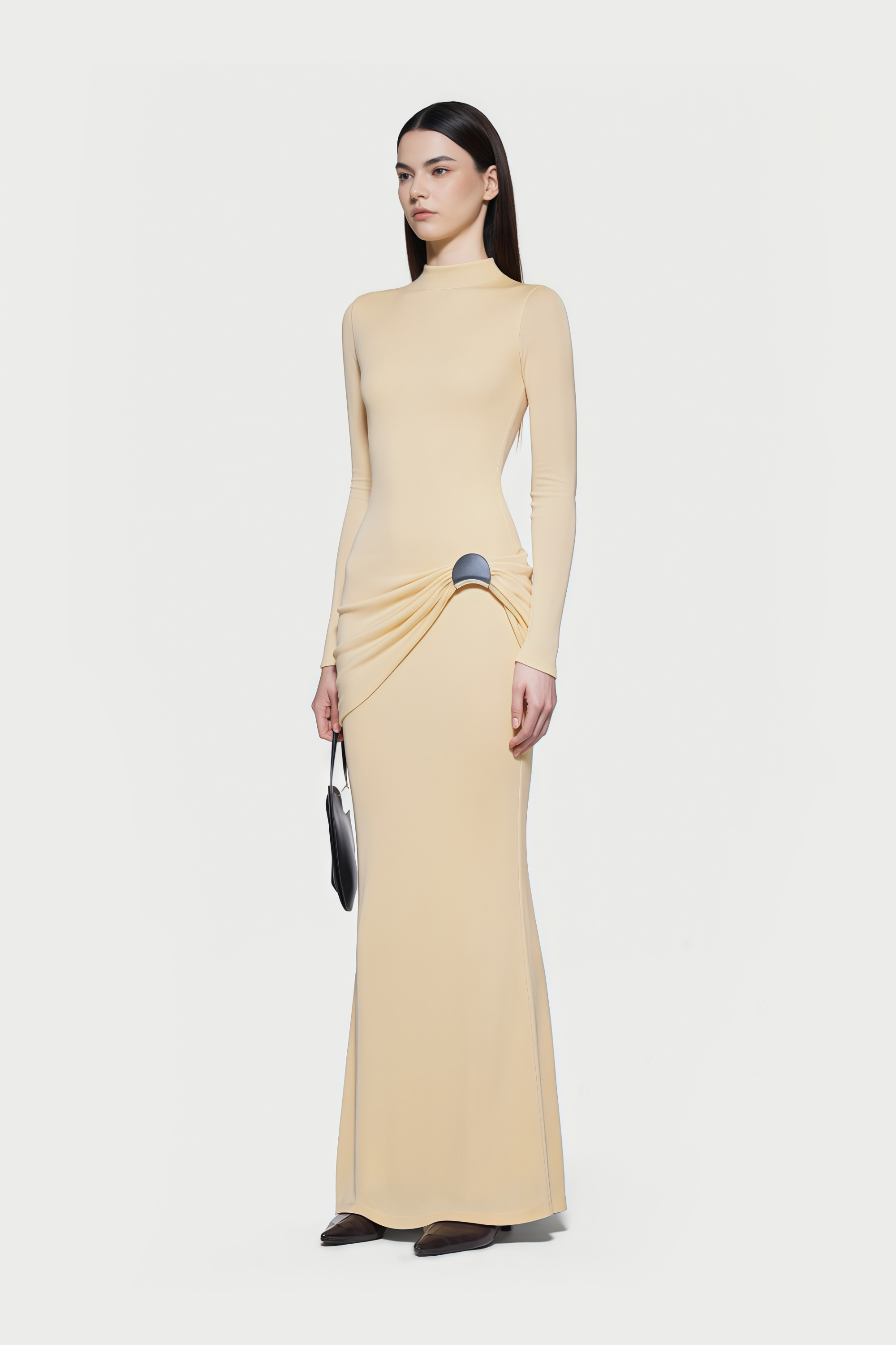 Nolwenn Yellow Gathered Maxi Dress