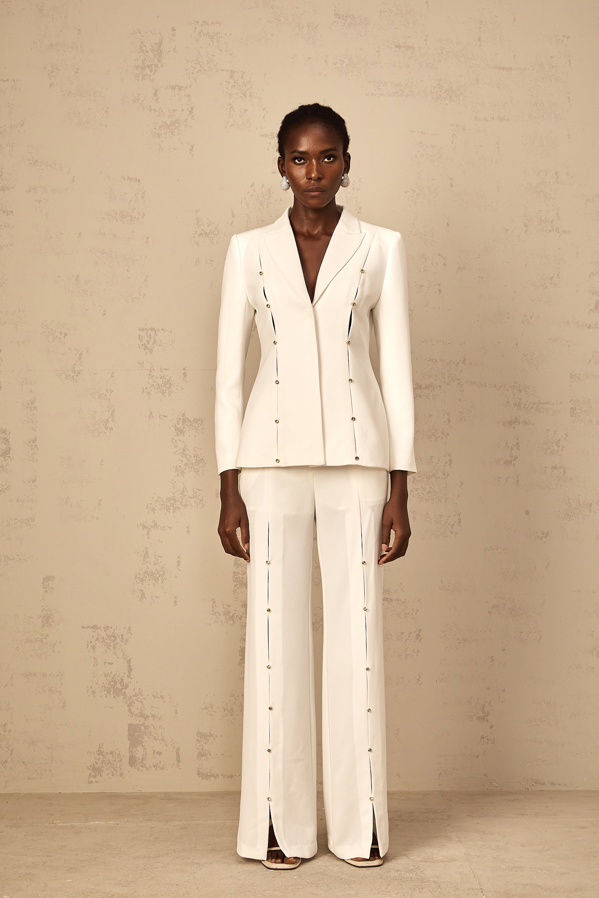 Frida Embellished Blazer & Trouser Pant Set