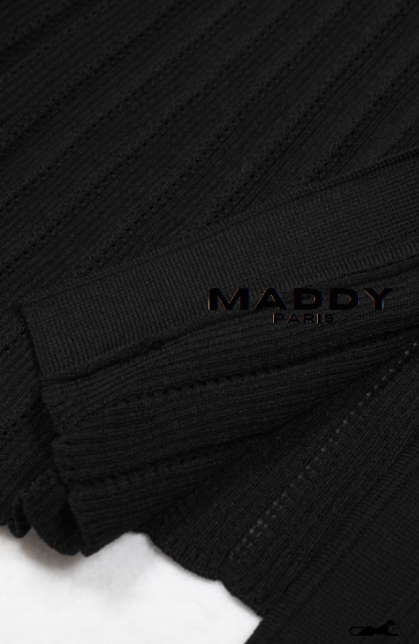 MADDY PARIS KNIT MAXI DRESS WITH STUDS- BLACK