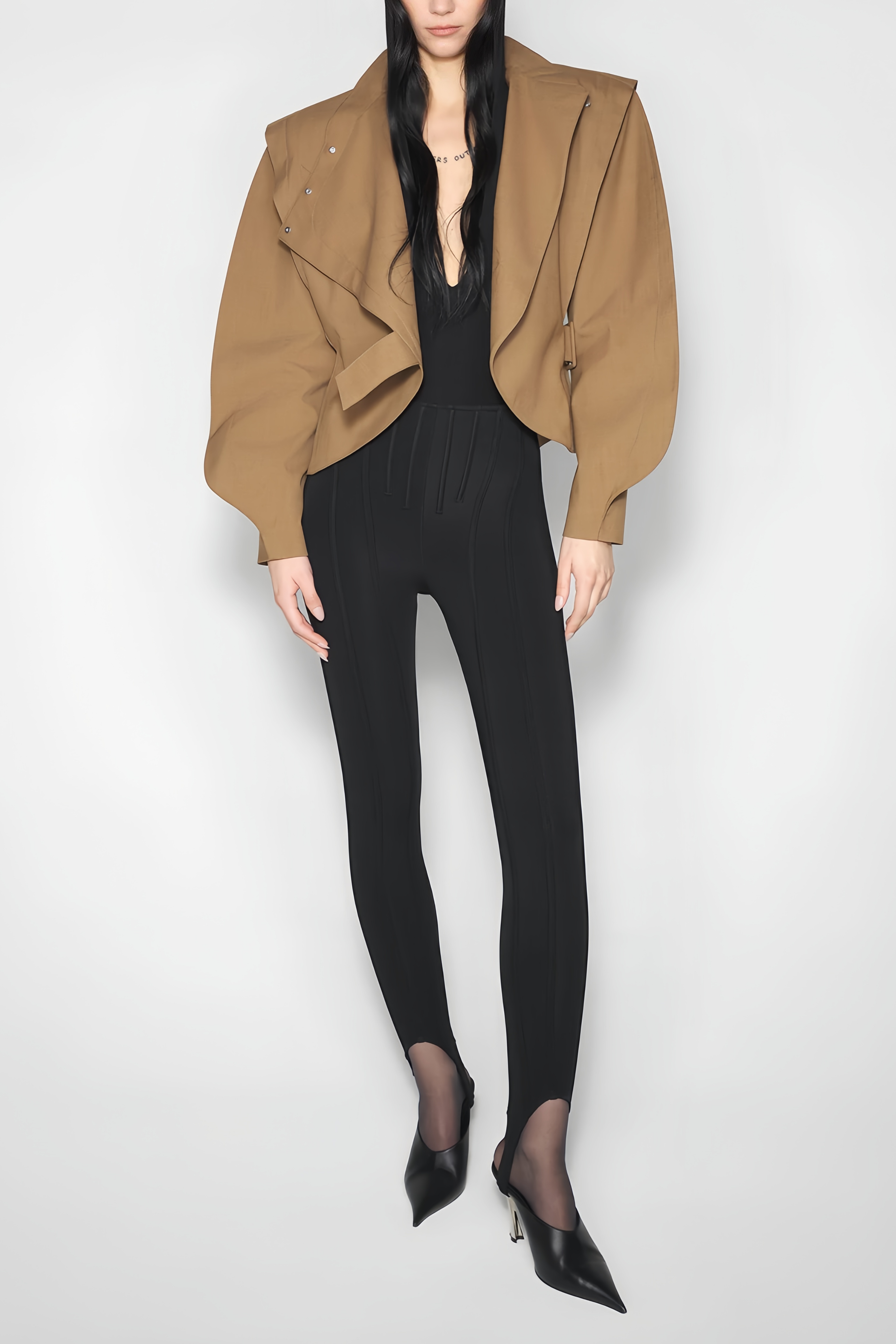 Mavis Brown Wrap Structured Jacket