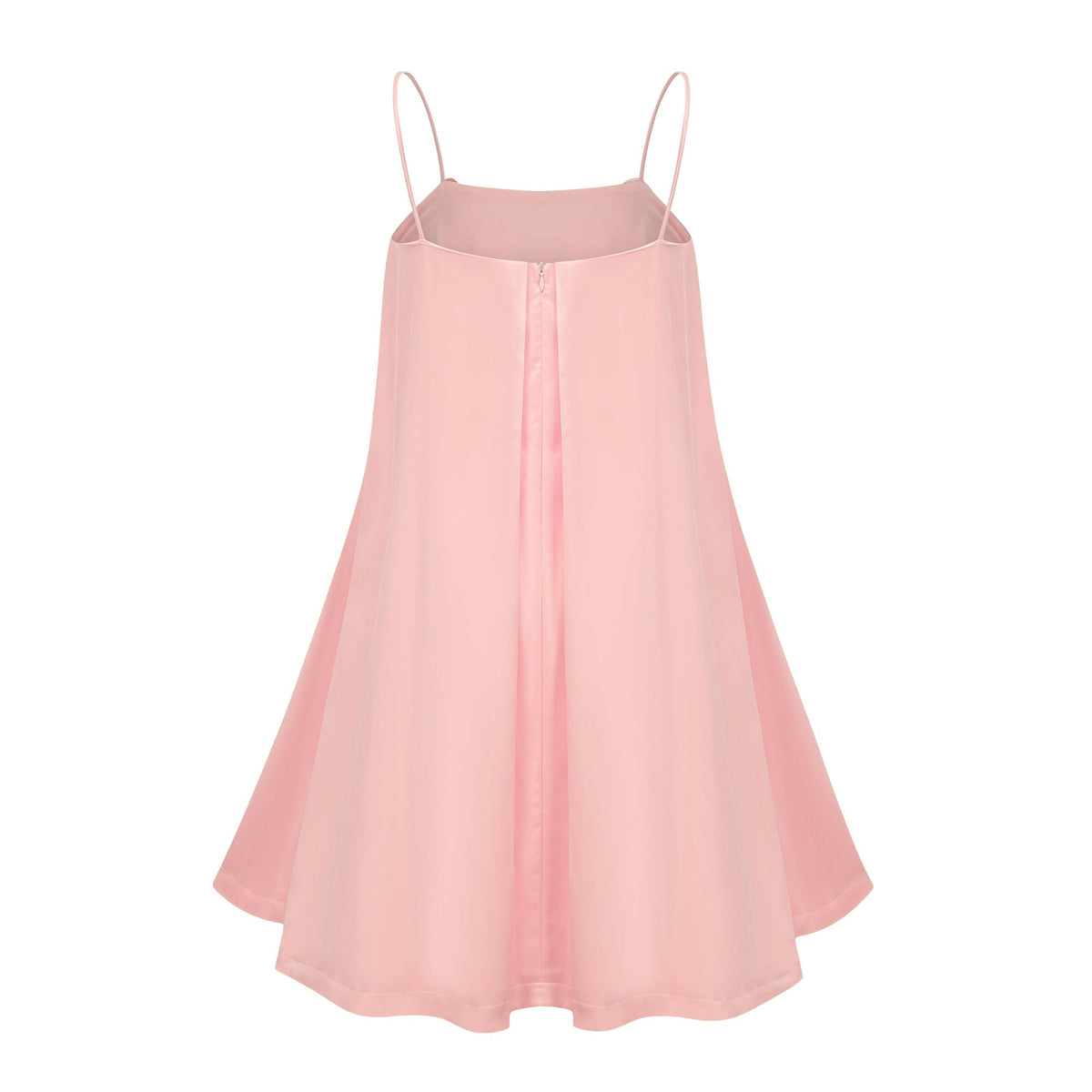 Avril Pink Floral Embroidered Satin Mini Dress
