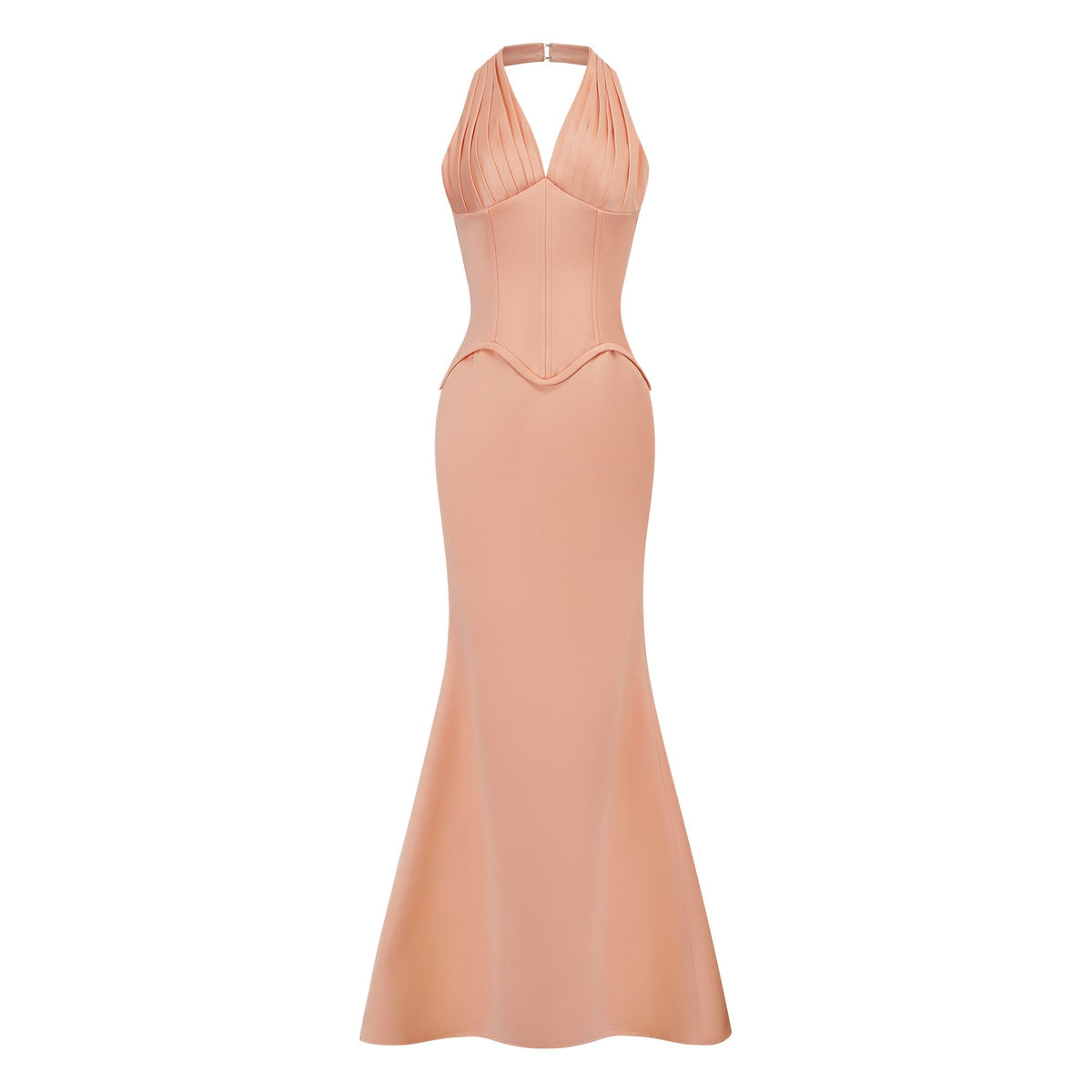 Aurélie Orange Halterneck Mermaid Maxi Dress (Final Sale)