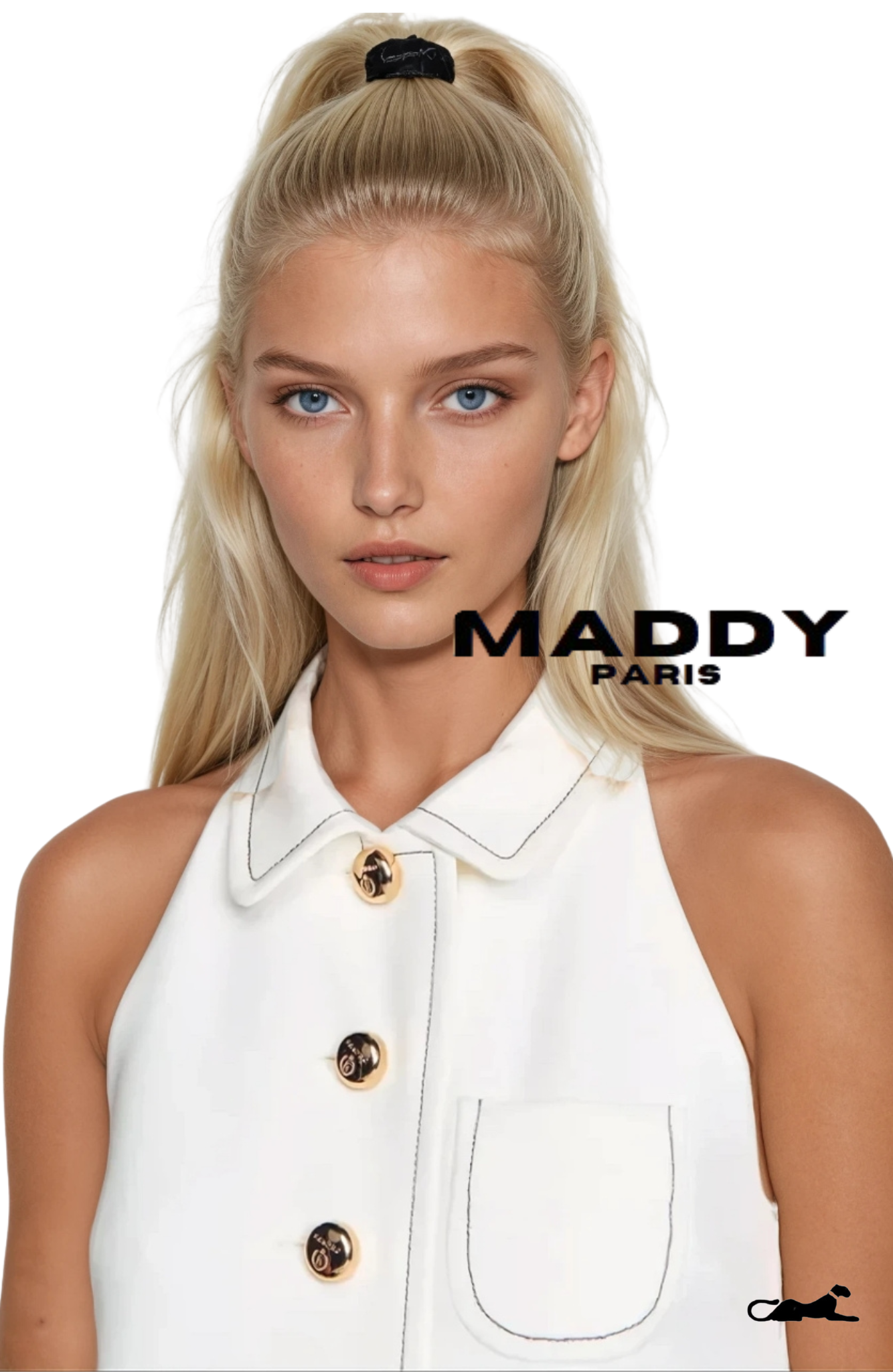 MADDY PARIS GISELLE CREPE HALTER MINI DRESS - WHITE