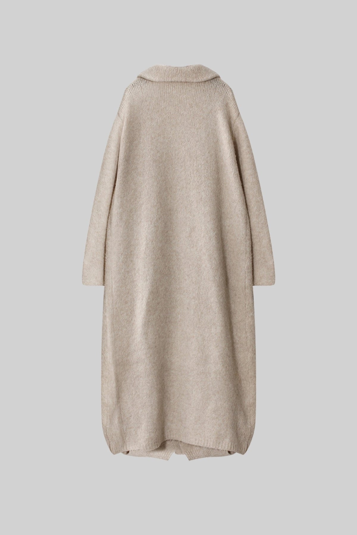 Fabienne Beige Knitted Three-Piece Set with Sculptural Ruffle Details