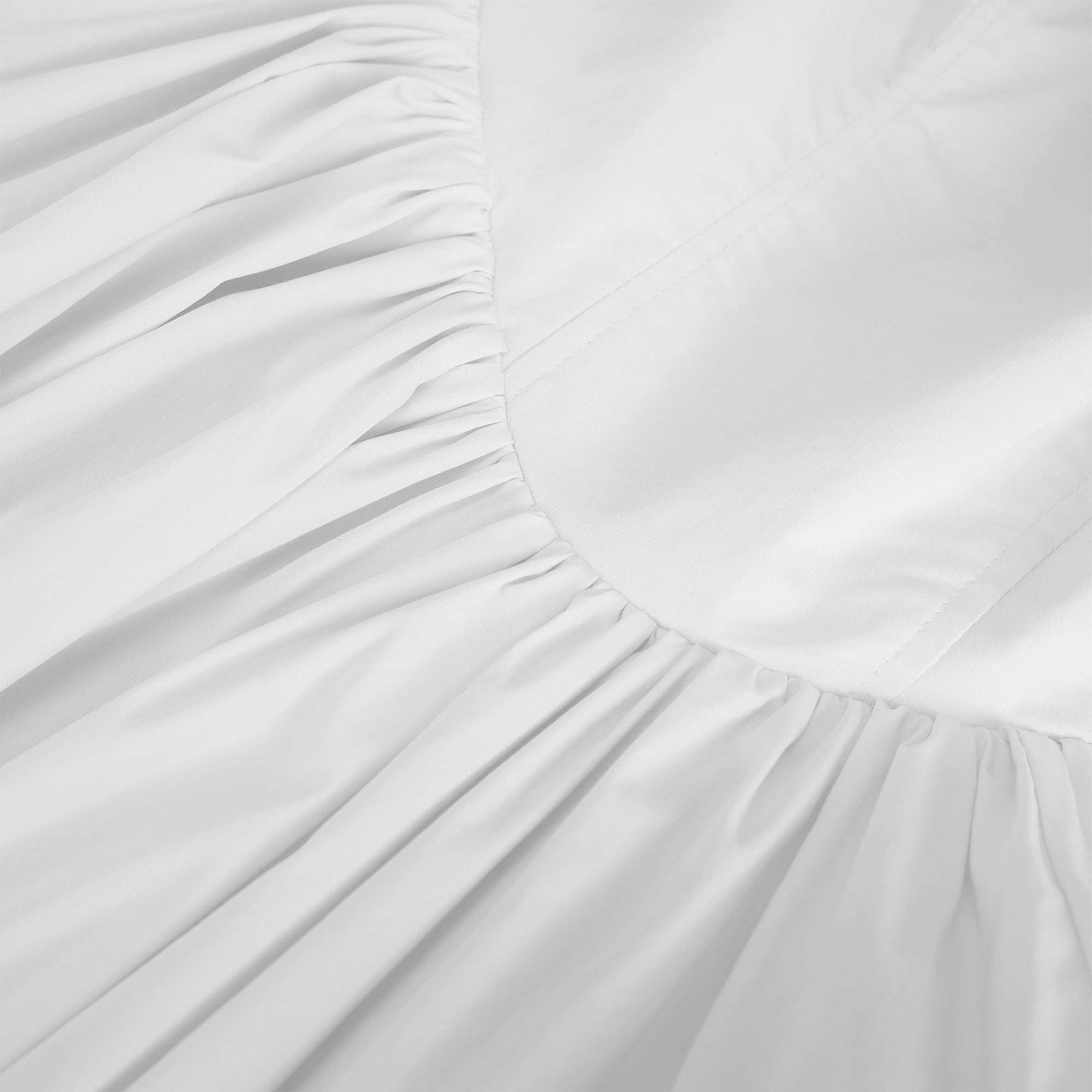 Eponine White Layered Flared Hem Midi Dress (Final Sale-US Only)
