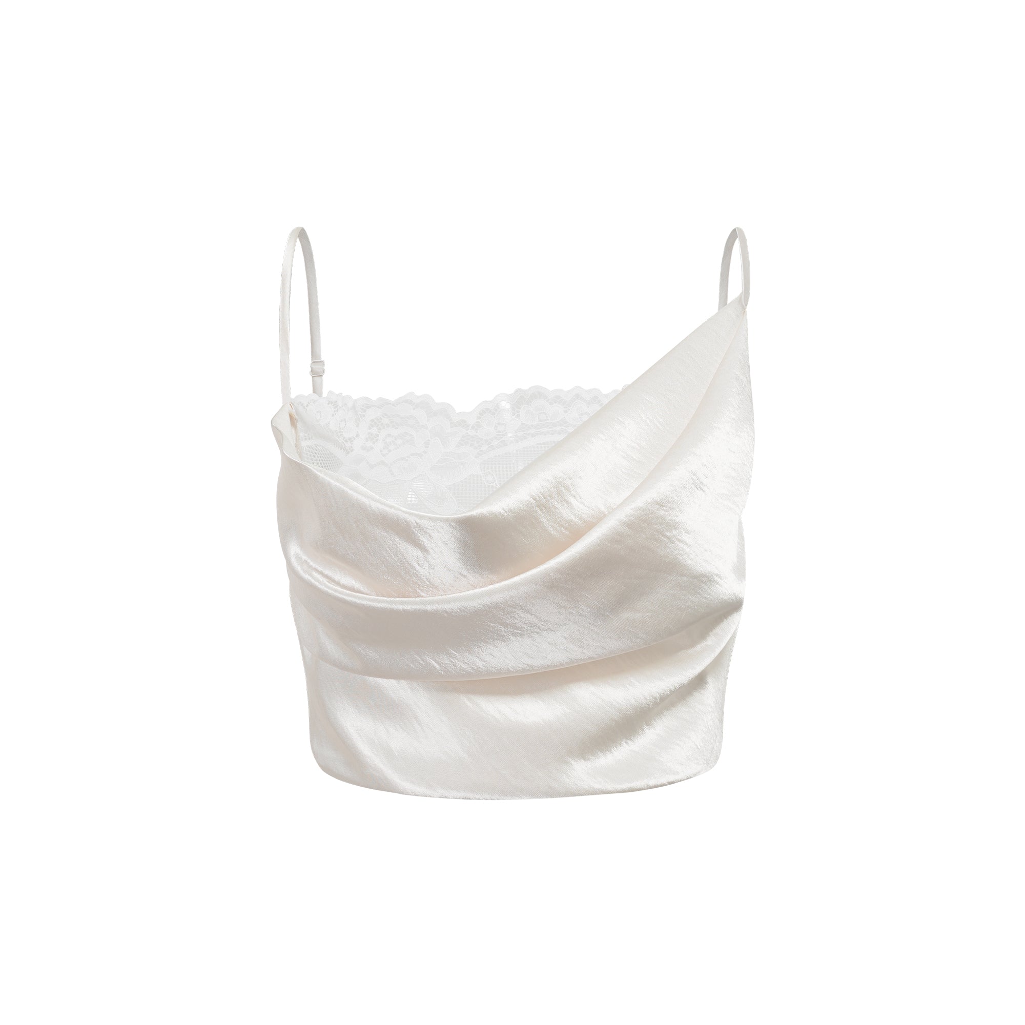 Eeva White Floral Lace Panel Crop Top (Final Sale)