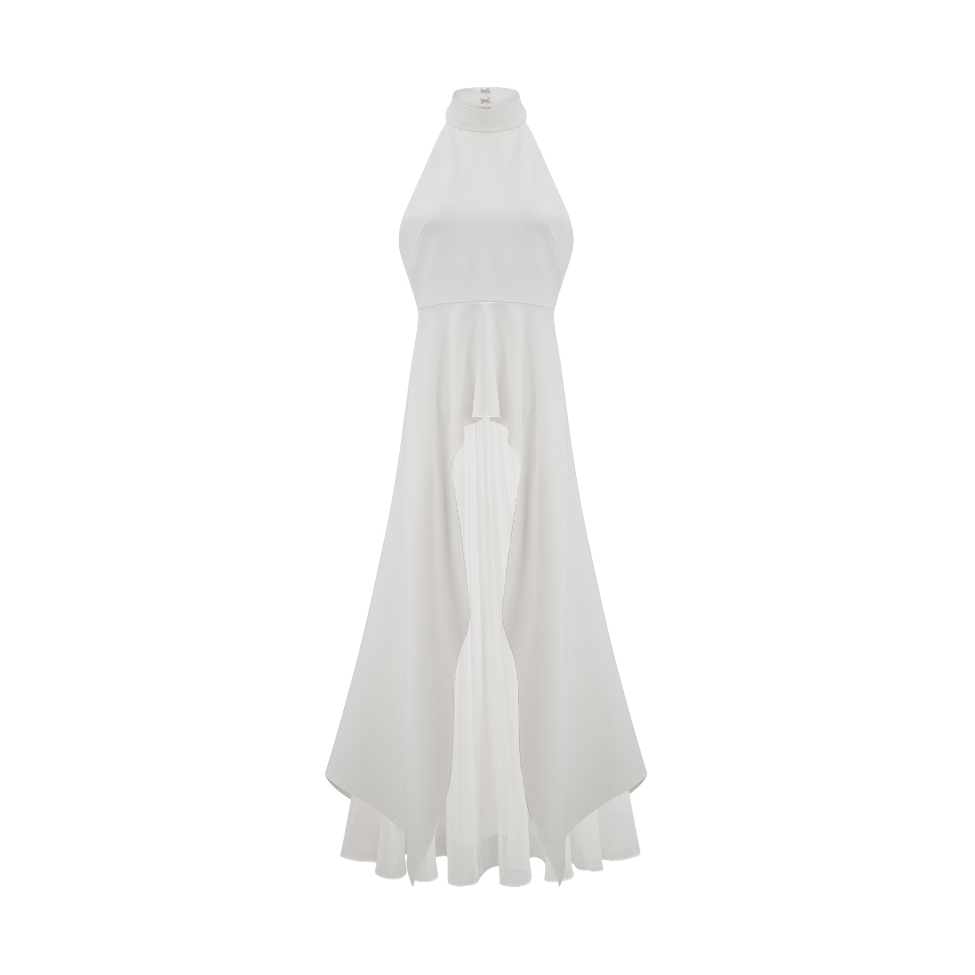 Inés halterneck layered long dress (US Only)