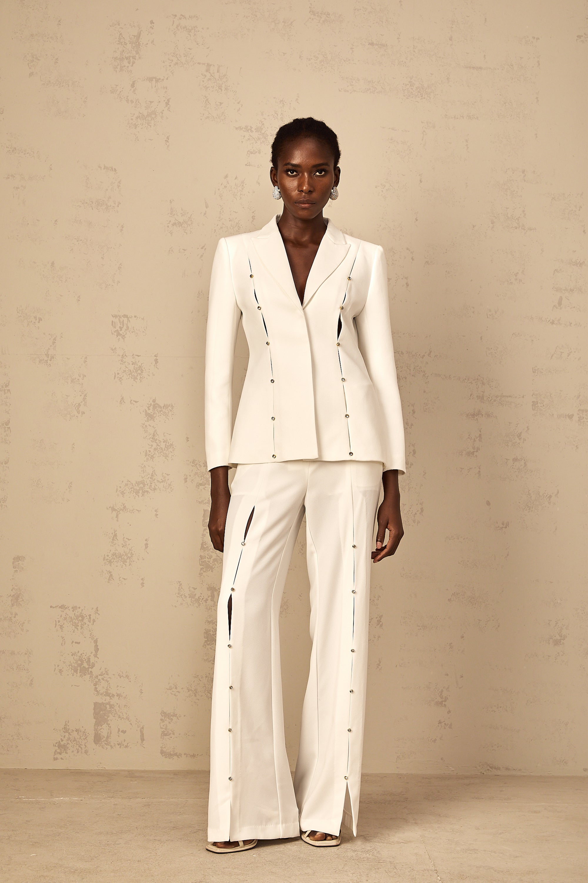Frida Embellished Blazer & Trouser Pant Set