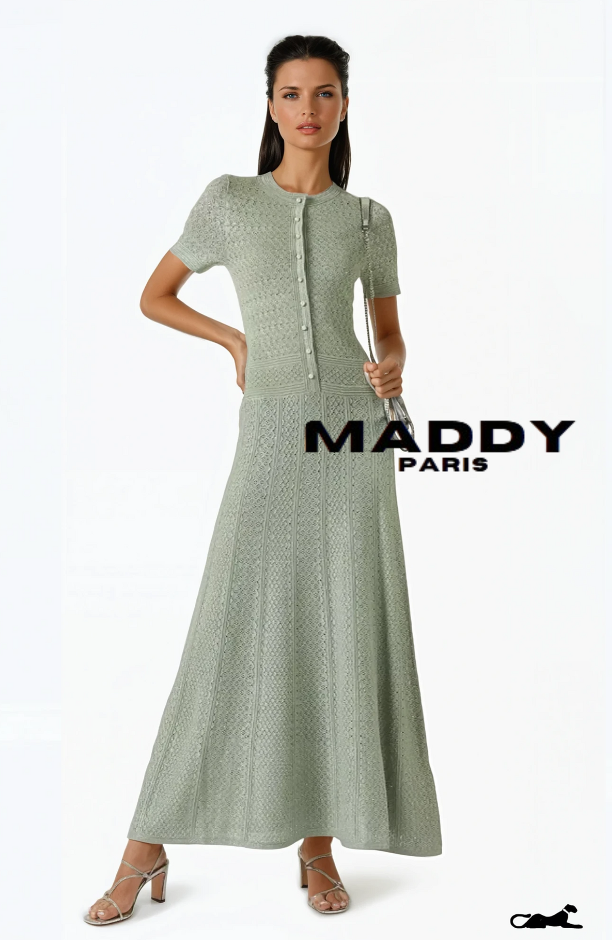SANDRO DAY DREAM MAXI DRESS IN VISCOSE-KNIT MAXI DRESS - Green