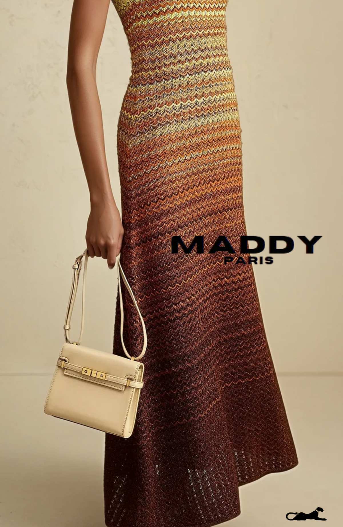 SANDRO Gradient Knitted Maxi Dress sunset - Yellow