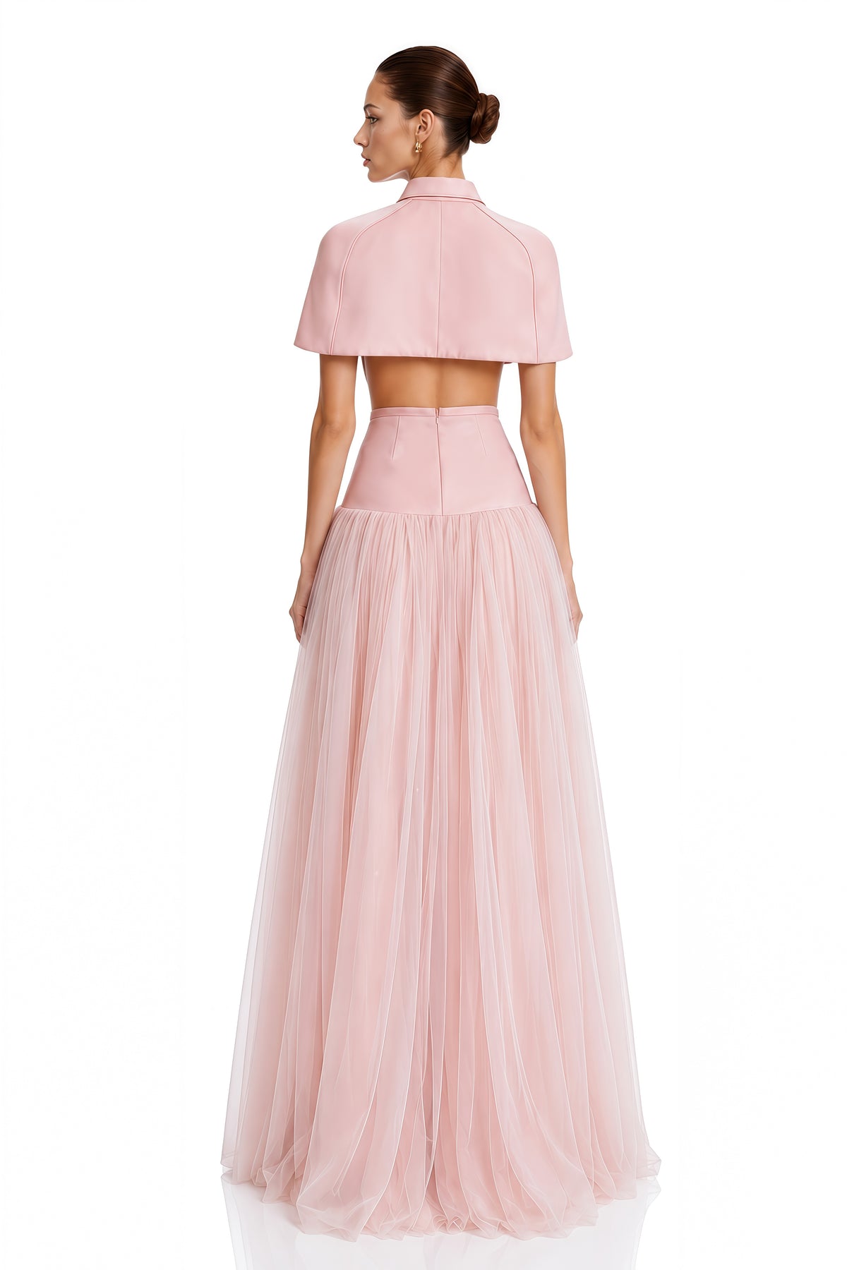 clara pink cape top & tulle skirt set