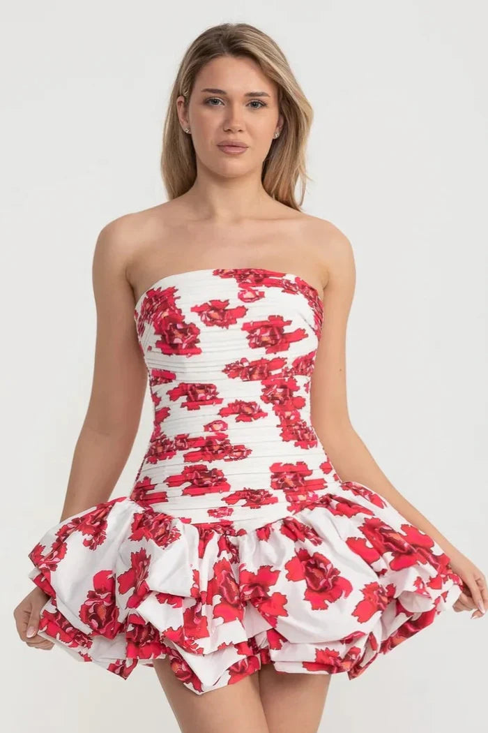 strapless open back dress ALTO Bridal Mini Dress main image 0