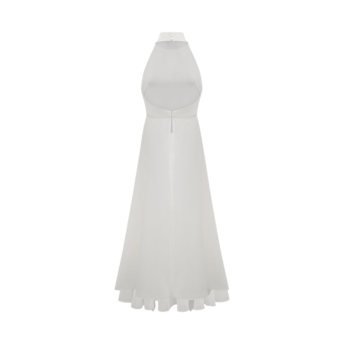 Inés halterneck layered long dress