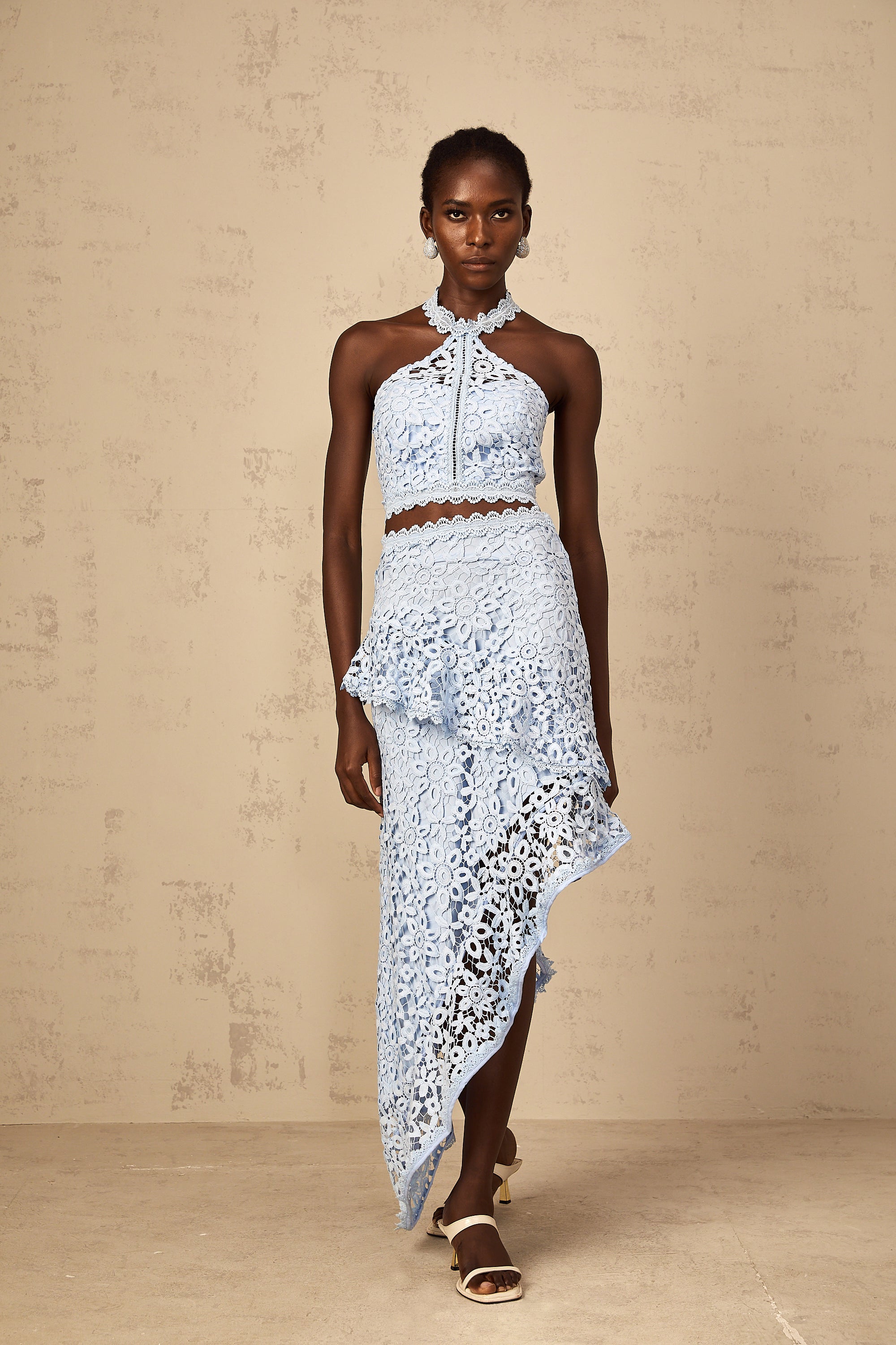 Bruyère Blue Corded Lace Matching Set