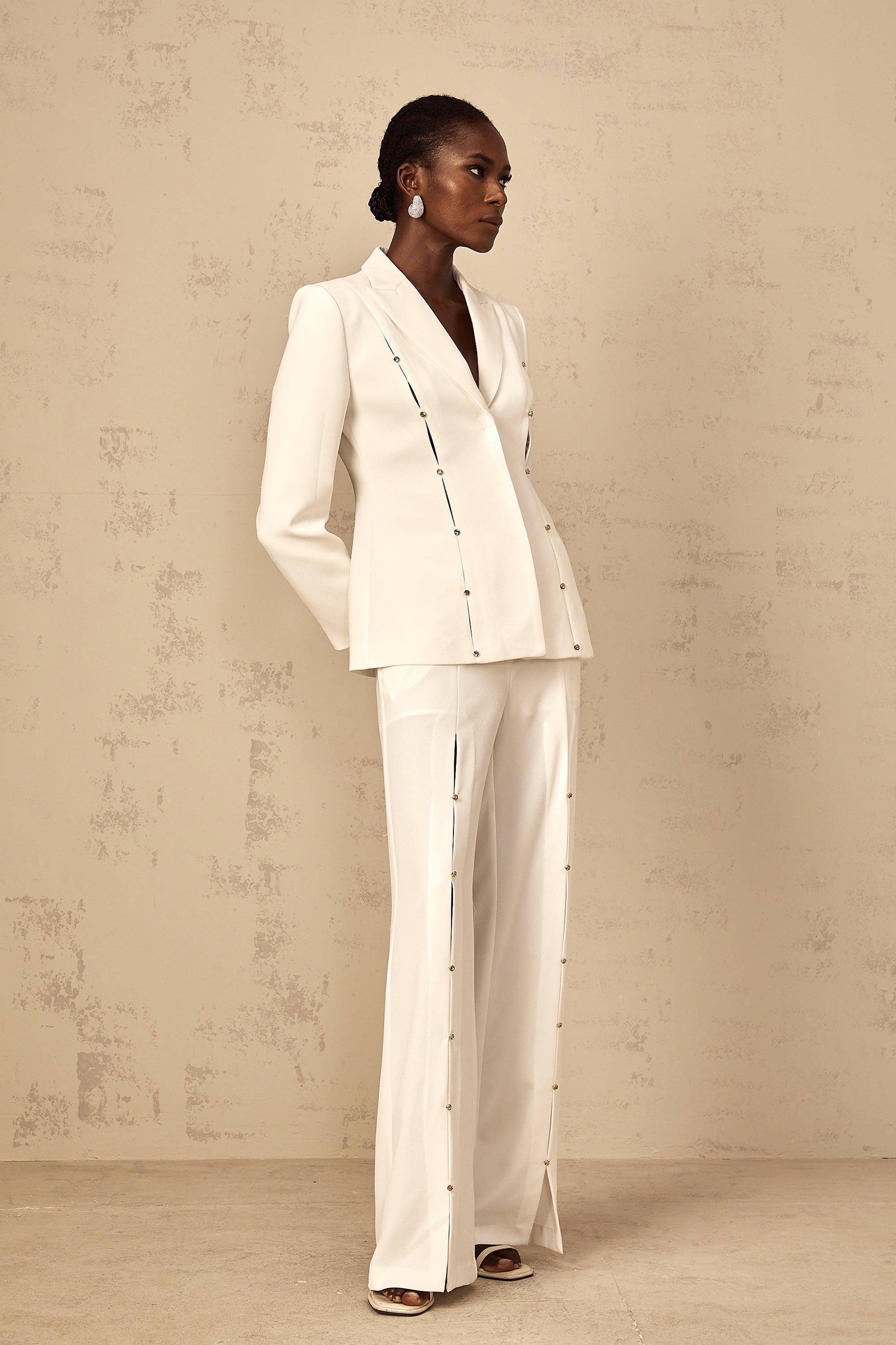 Frida Embellished Blazer & Trouser Pant Set