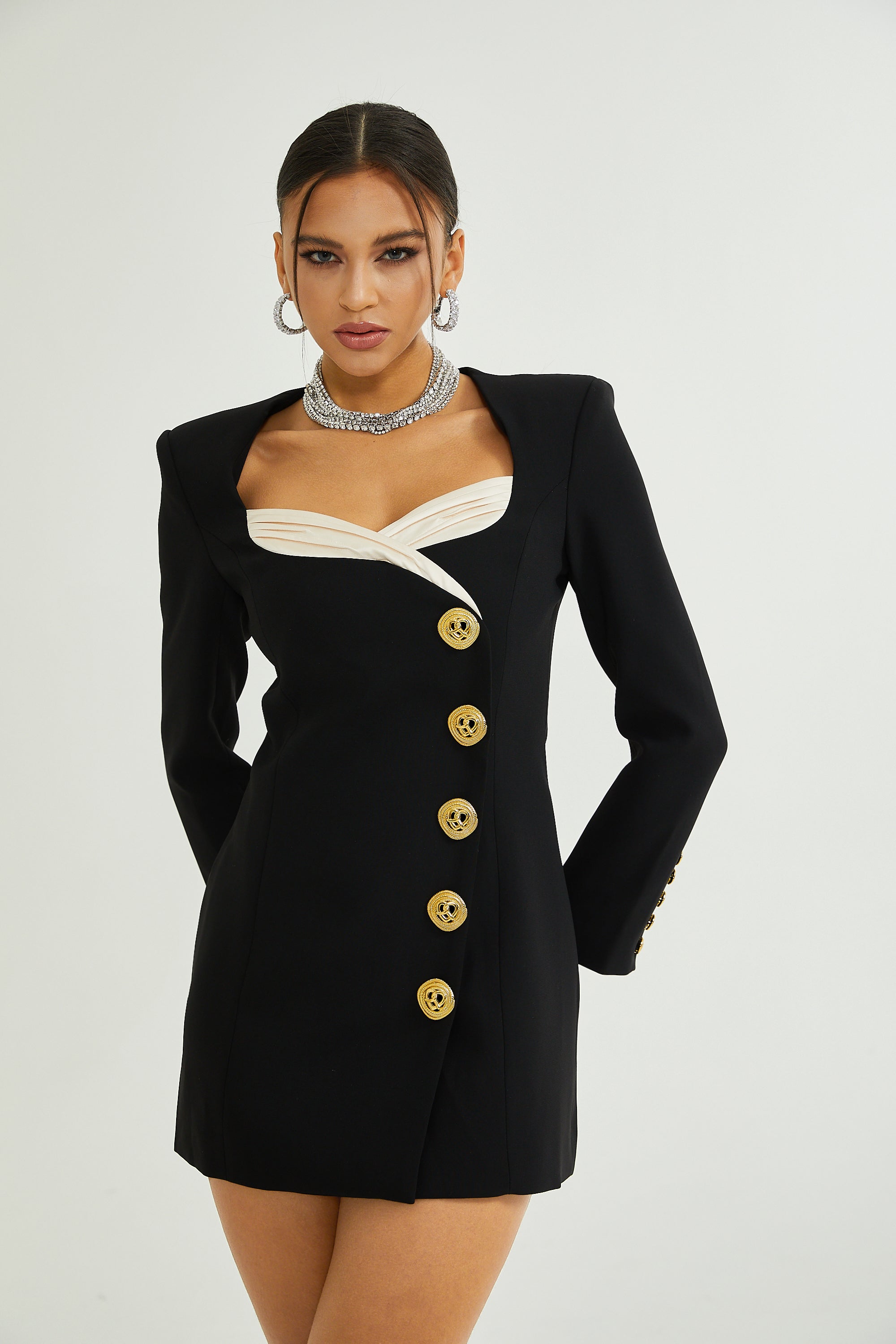 Céline black long-sleeved dress (Final Sale)