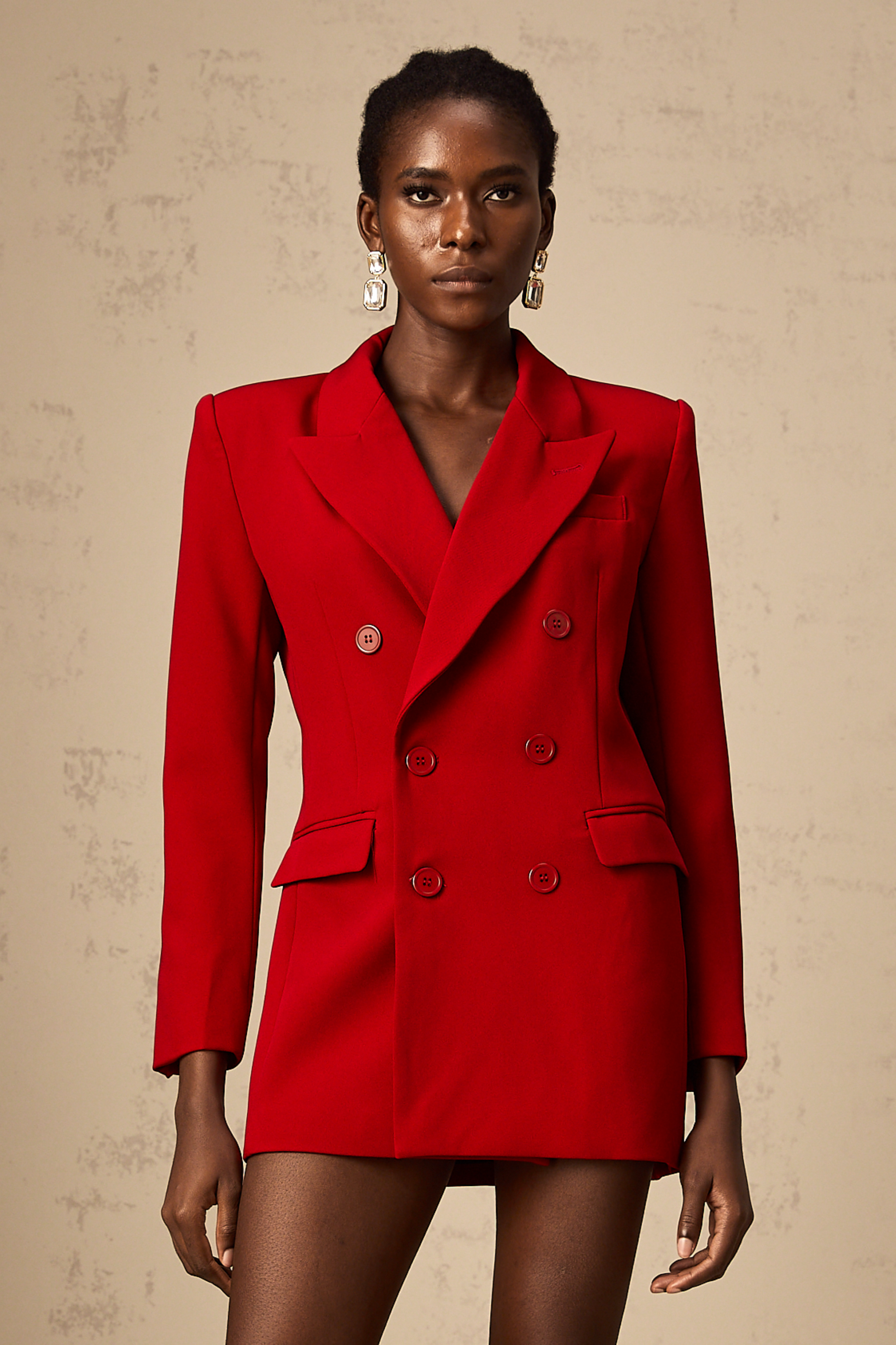 Bertha red double-breasted blazer (Final Sale-US Only)
