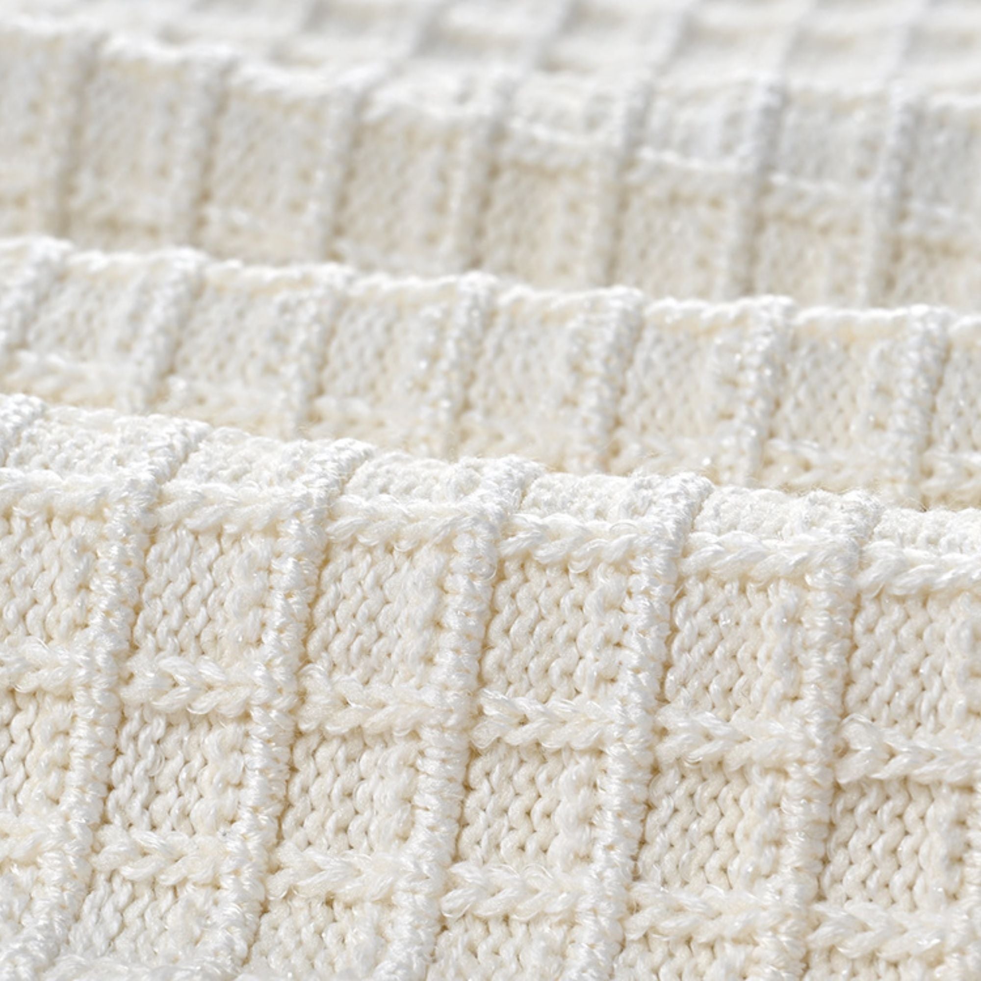 Audrey white waffle-knit jacket & skirt matching set
