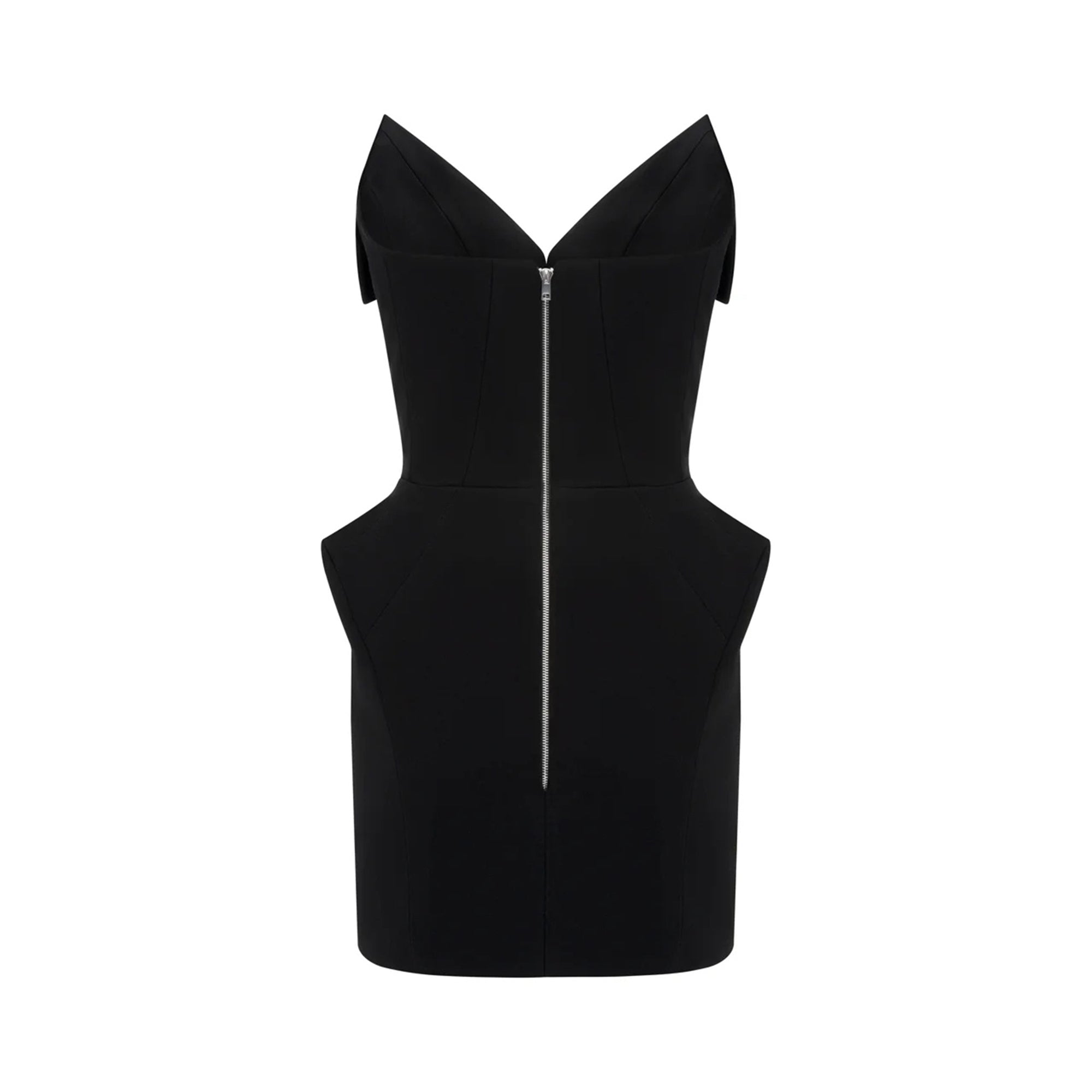 Alba Black Barrel Waist Corset Mini Dress