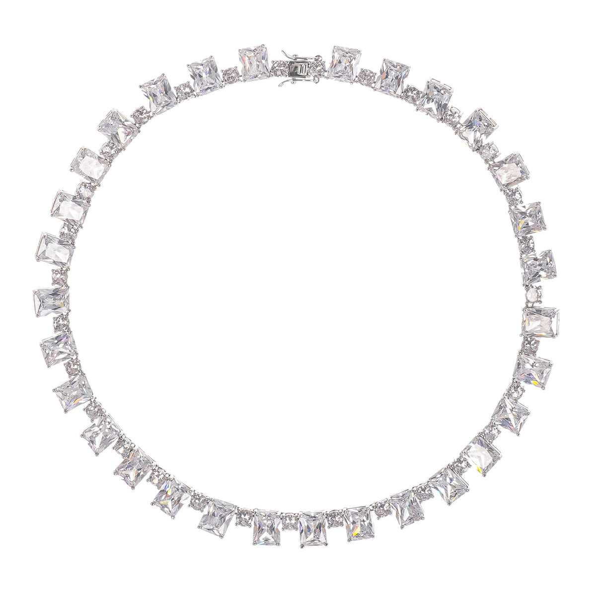 Mathilde Silver Tone Crystal Embellished Necklace