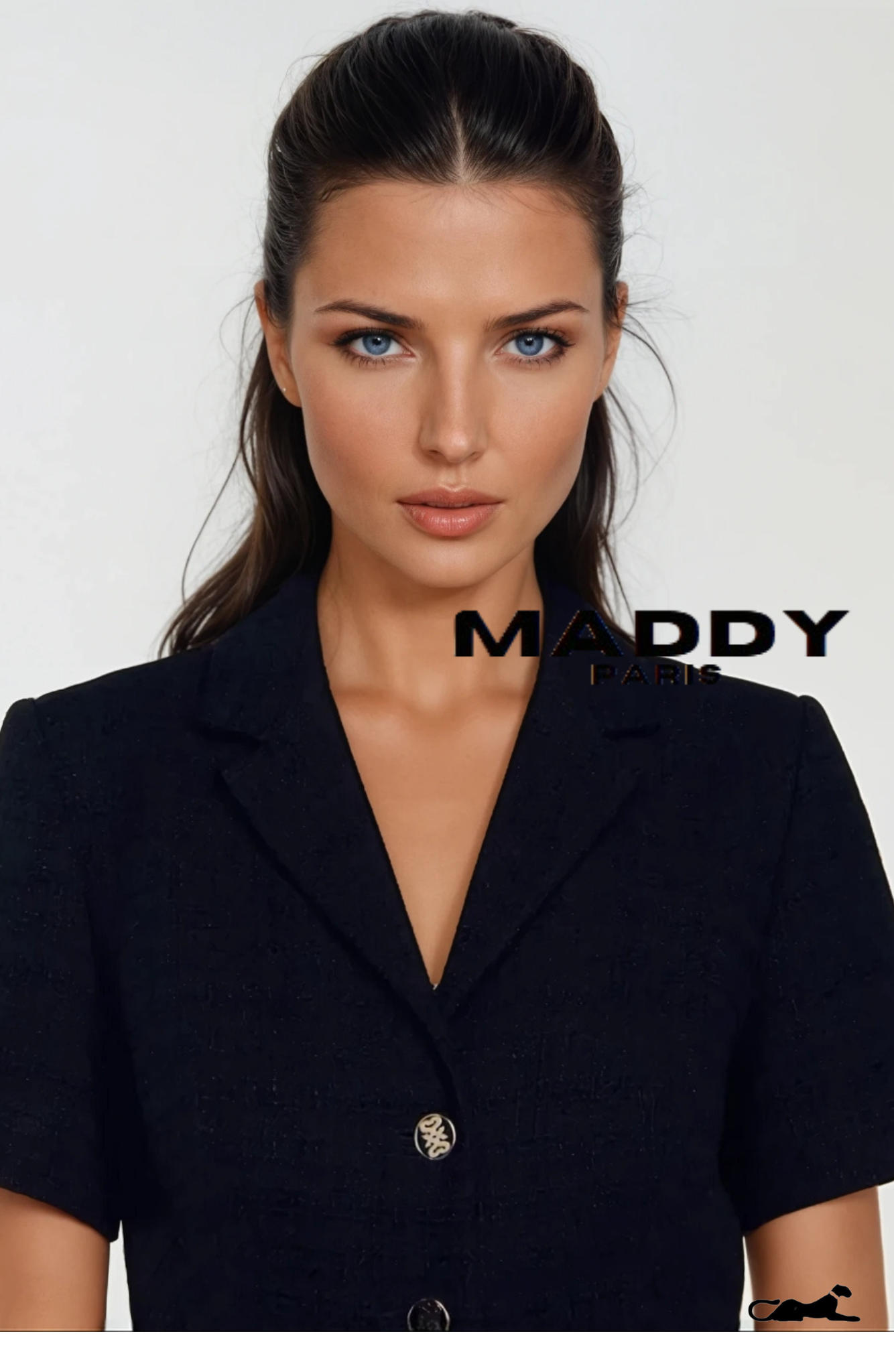 MADDY PARIS VALERIE TEXTURED TWEED MINI DRESS - BLACK