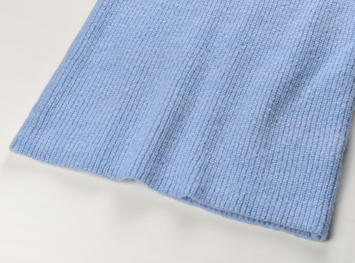 ISABELLA CASHMERE MIDI SKIRT SET – BABY BLUE