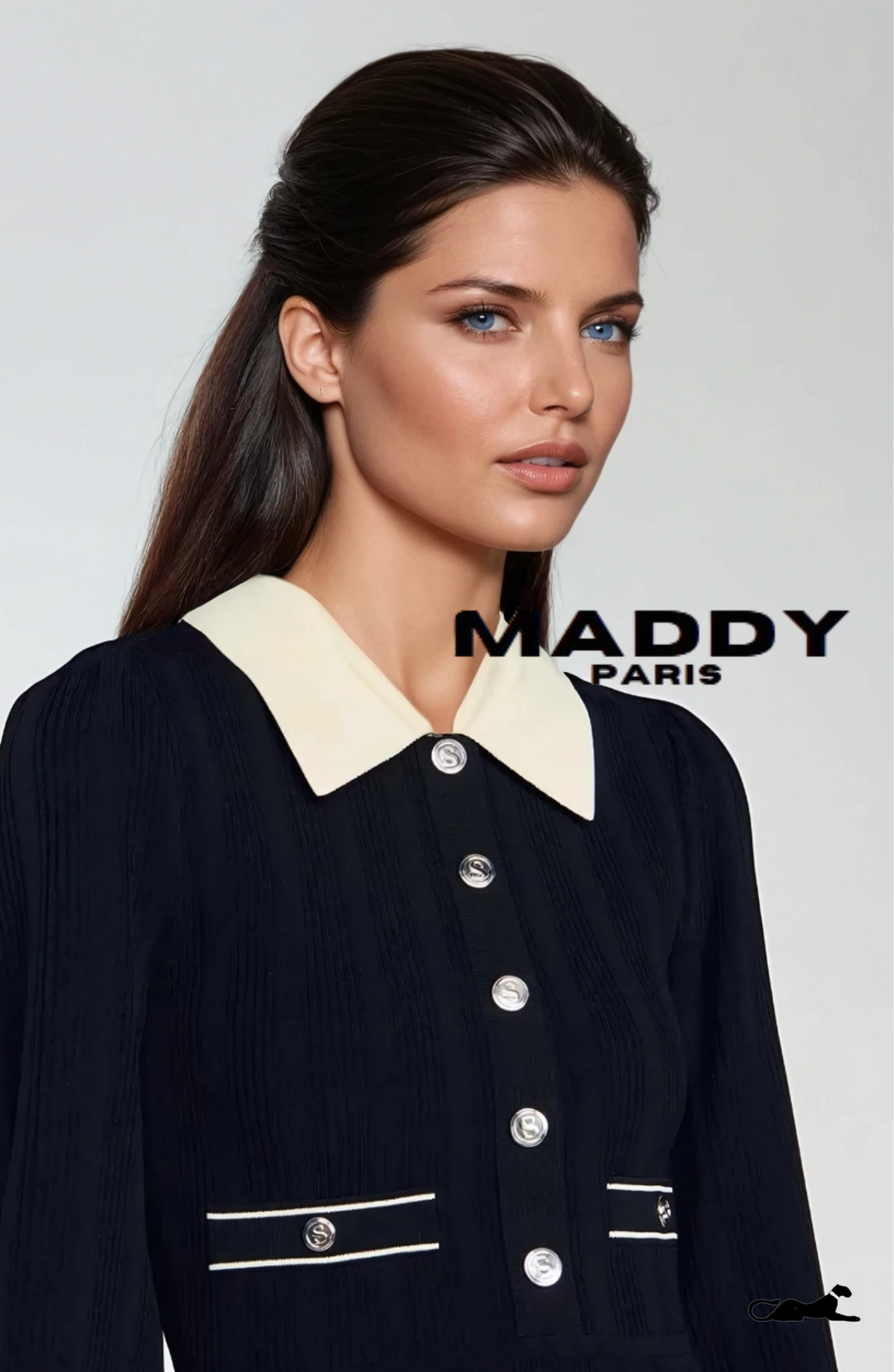 MADDY PARIS ISABELLE CREPE MINI DRESS - BLACK