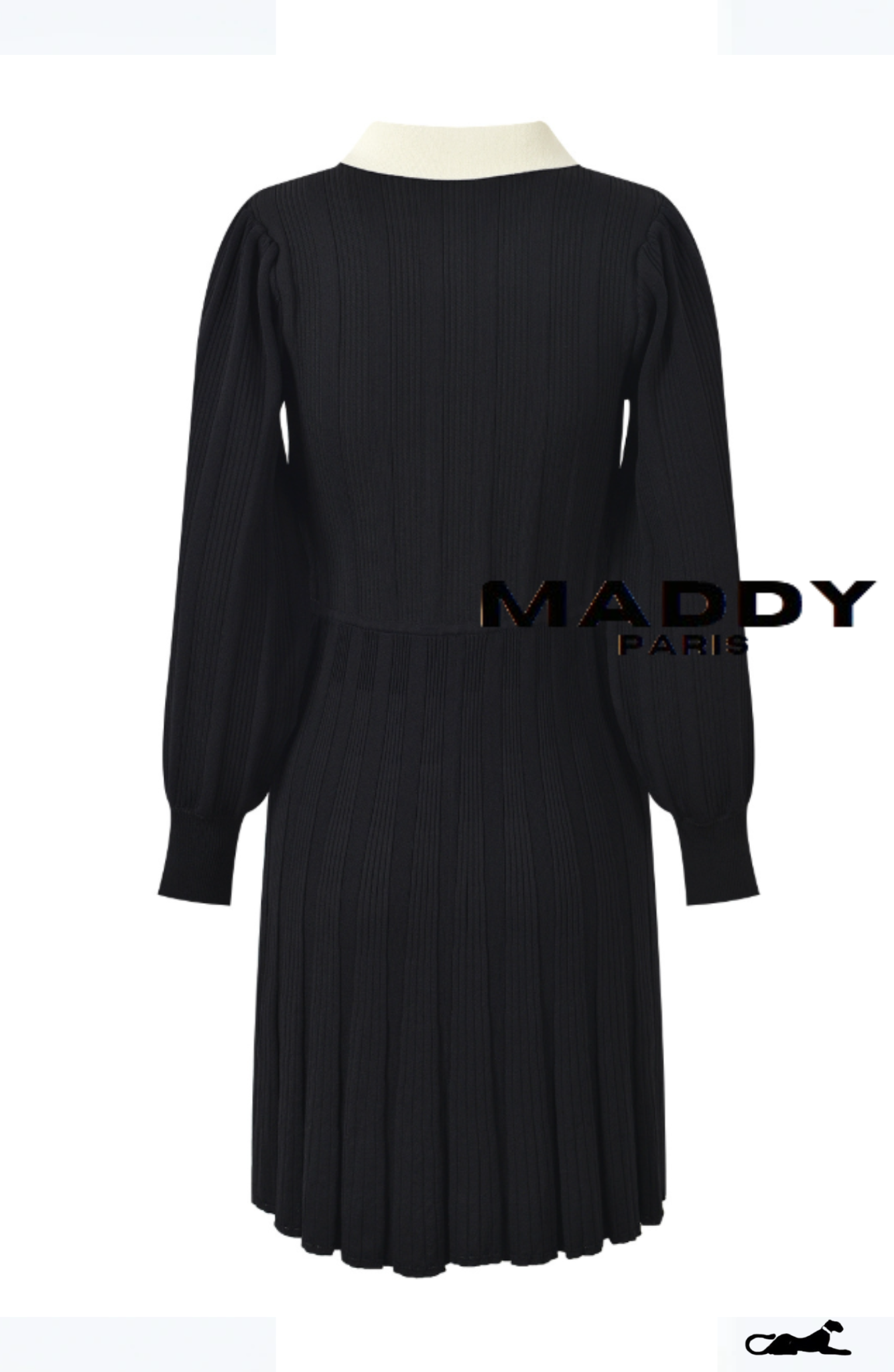 MADDY PARIS ISABELLE CREPE MINI DRESS - BLACK