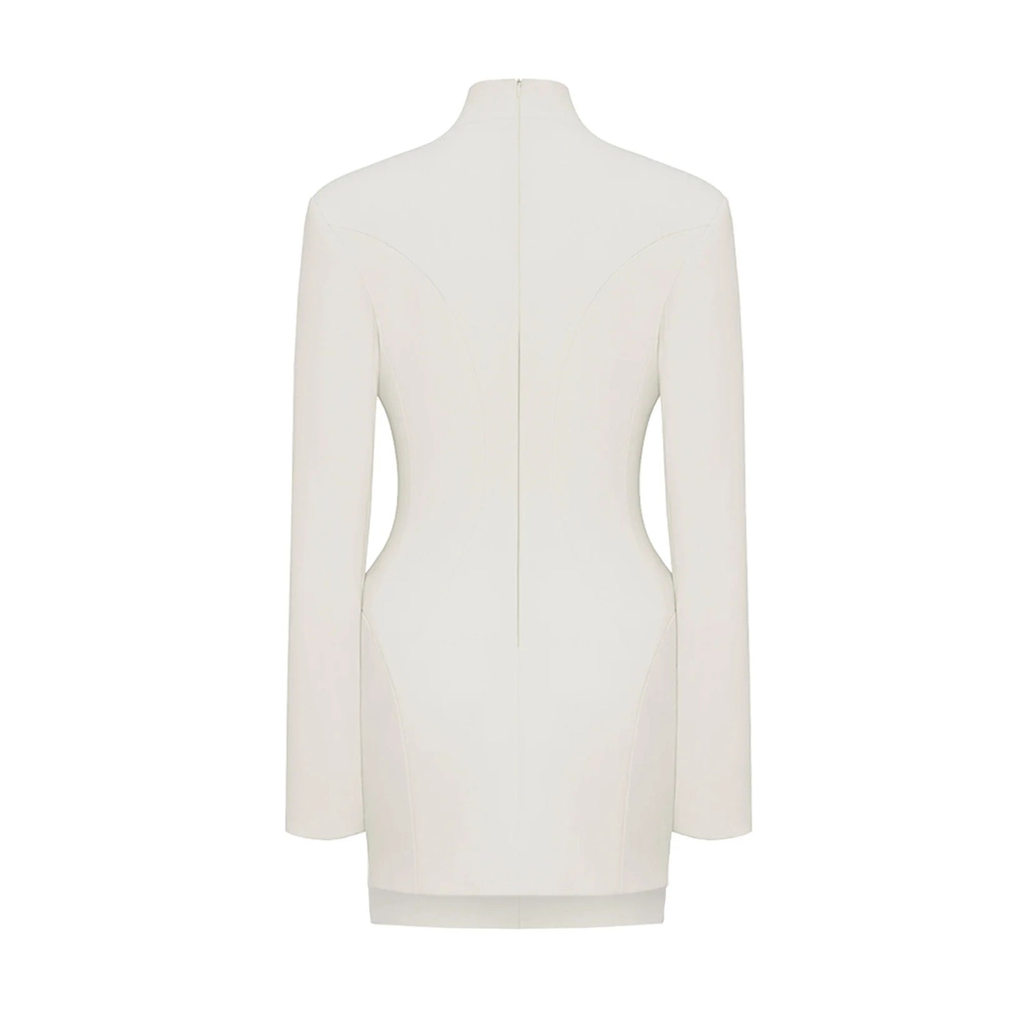 Adriana White Barrel Design Jacket & Skirt Set