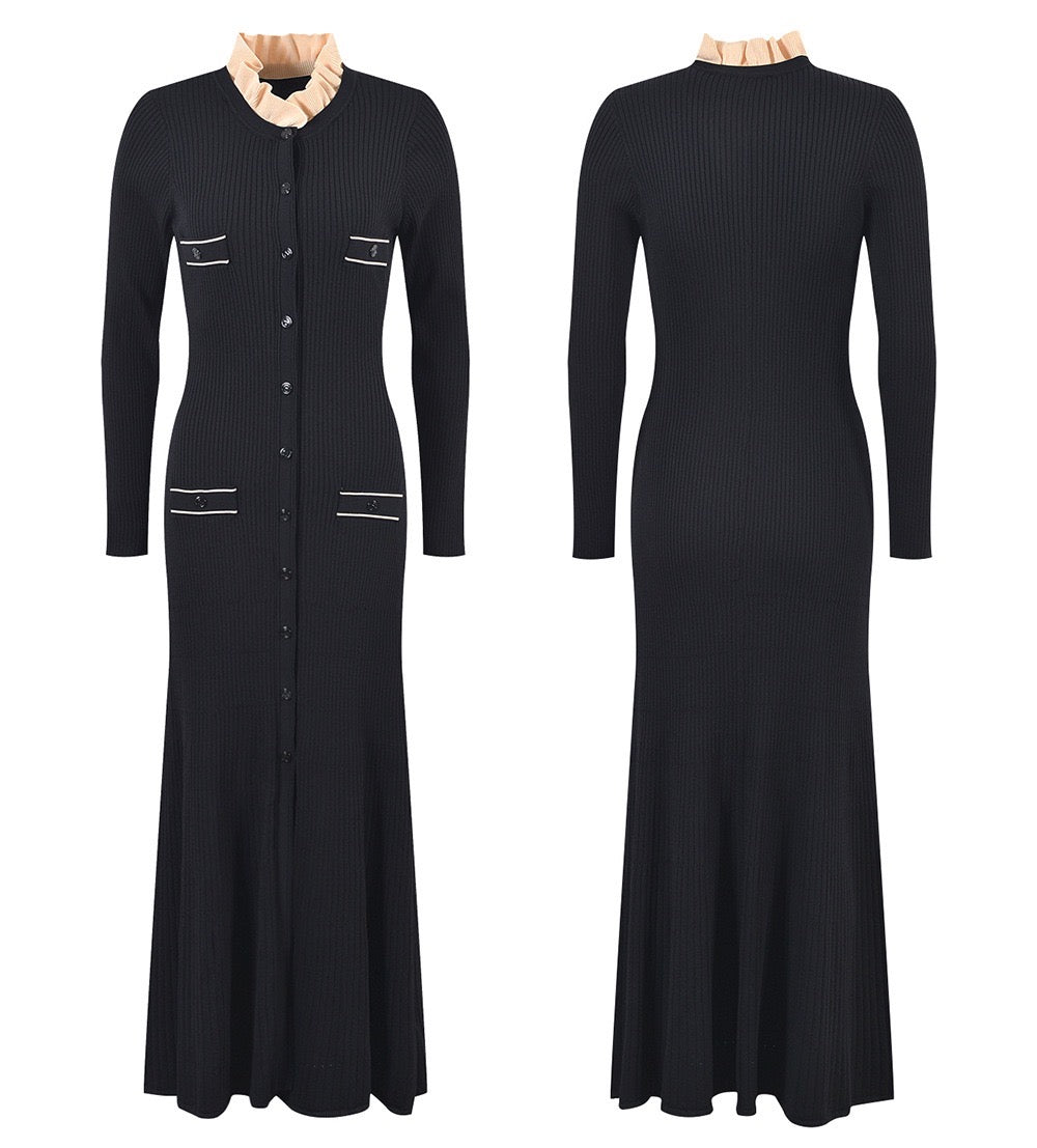 SANDRO KNIT MAXI DRESS