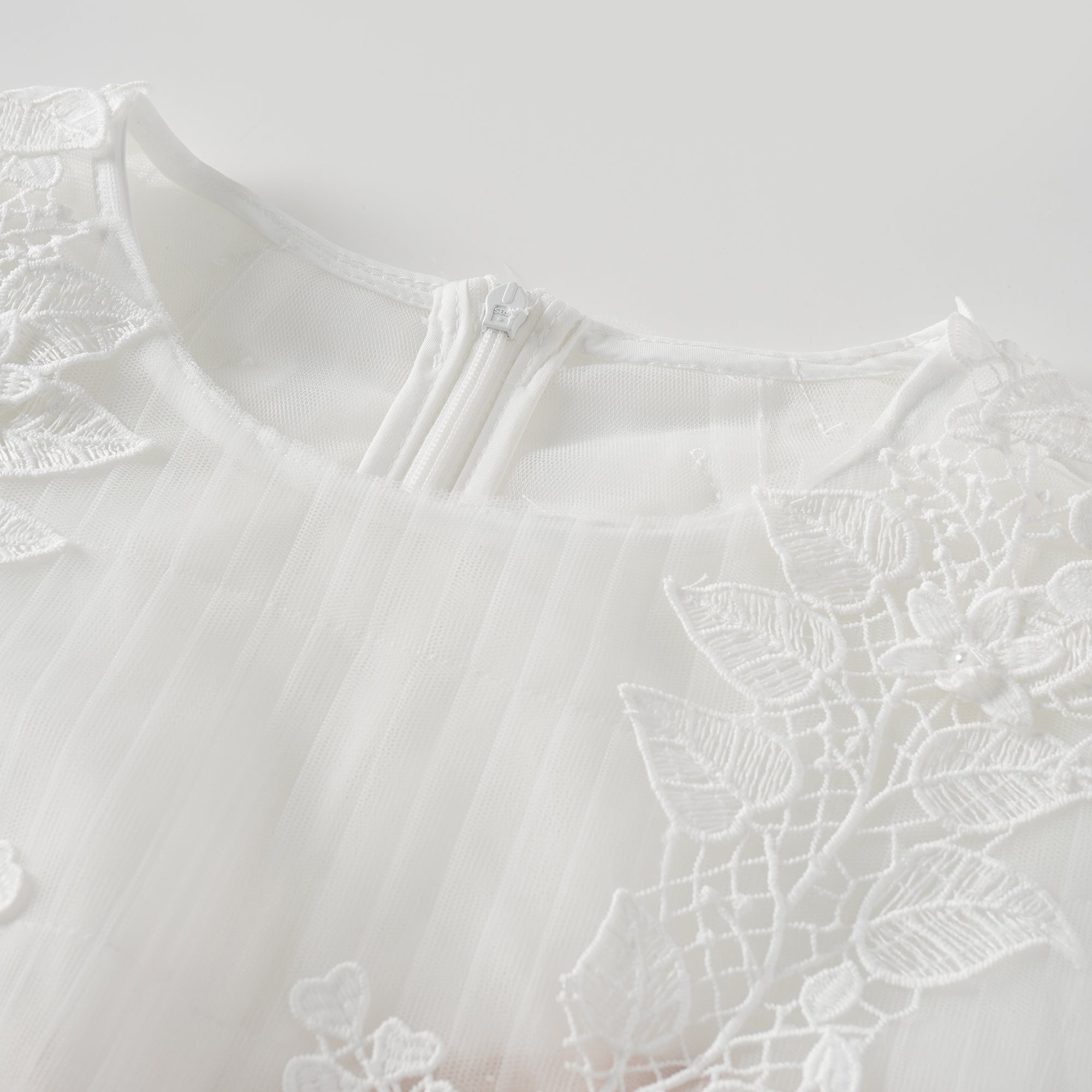 Annabelle Flower-appliqué Tulle Midi Dress (Final Sale-US Only)